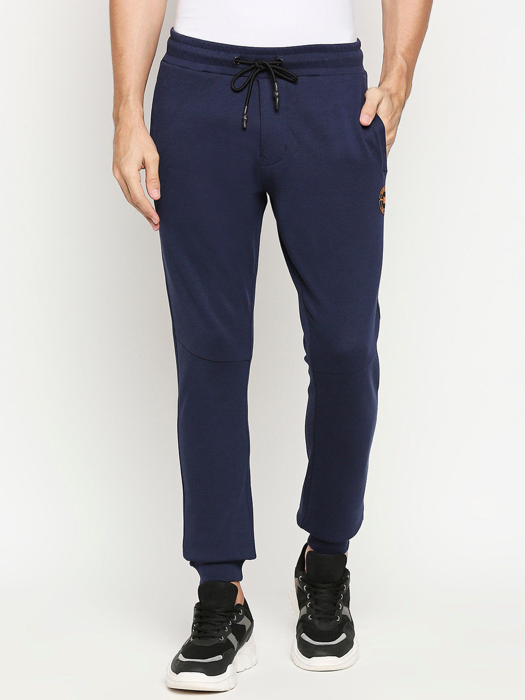 Being Human Men Navy Blue Solid Joggers
