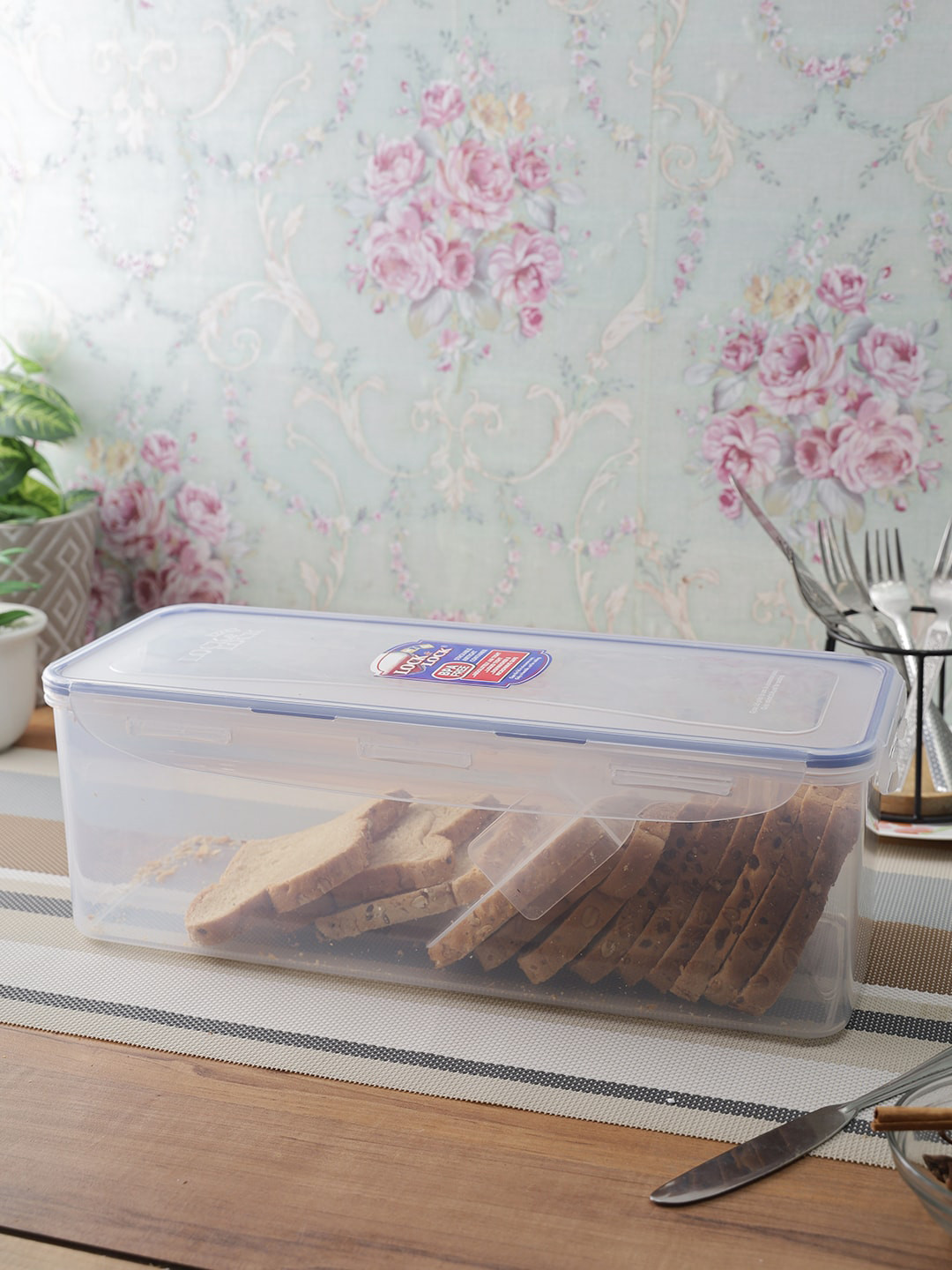 Lock & Lock Transparent Solid Airtight Storage Container With Lid