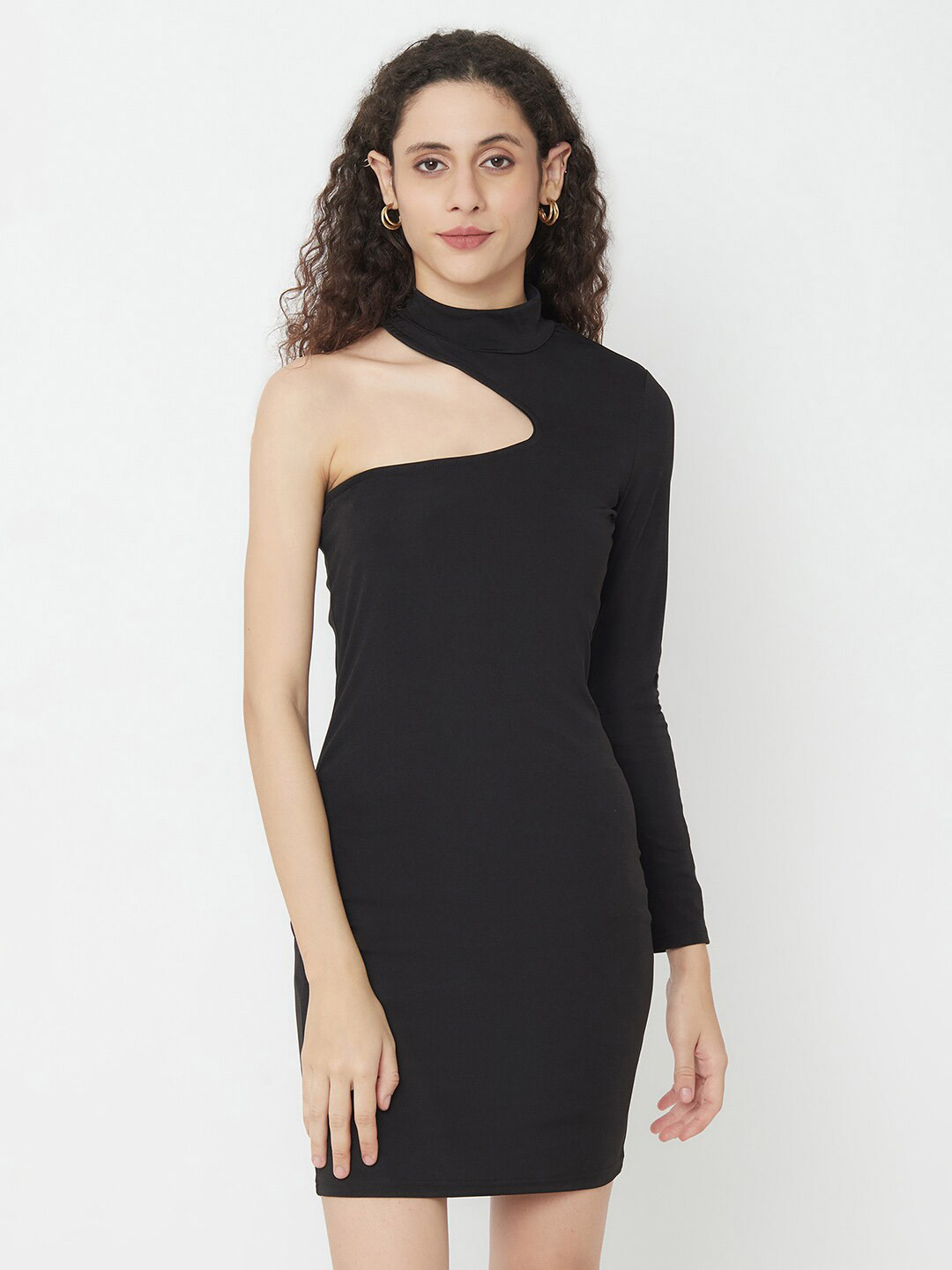 iki chic Black Scuba Bodycon Mini Dress