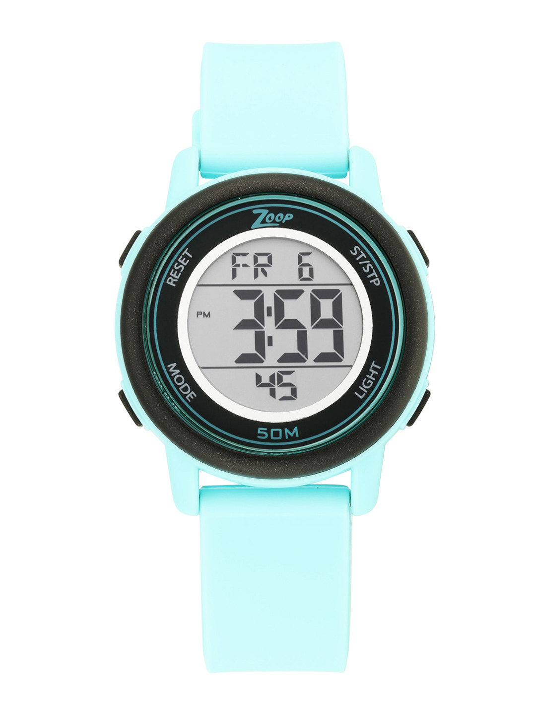 ZOOP from TITAN Unisex Kids Grey Printed Dial & Blue Straps Digital Watch 16015PP03