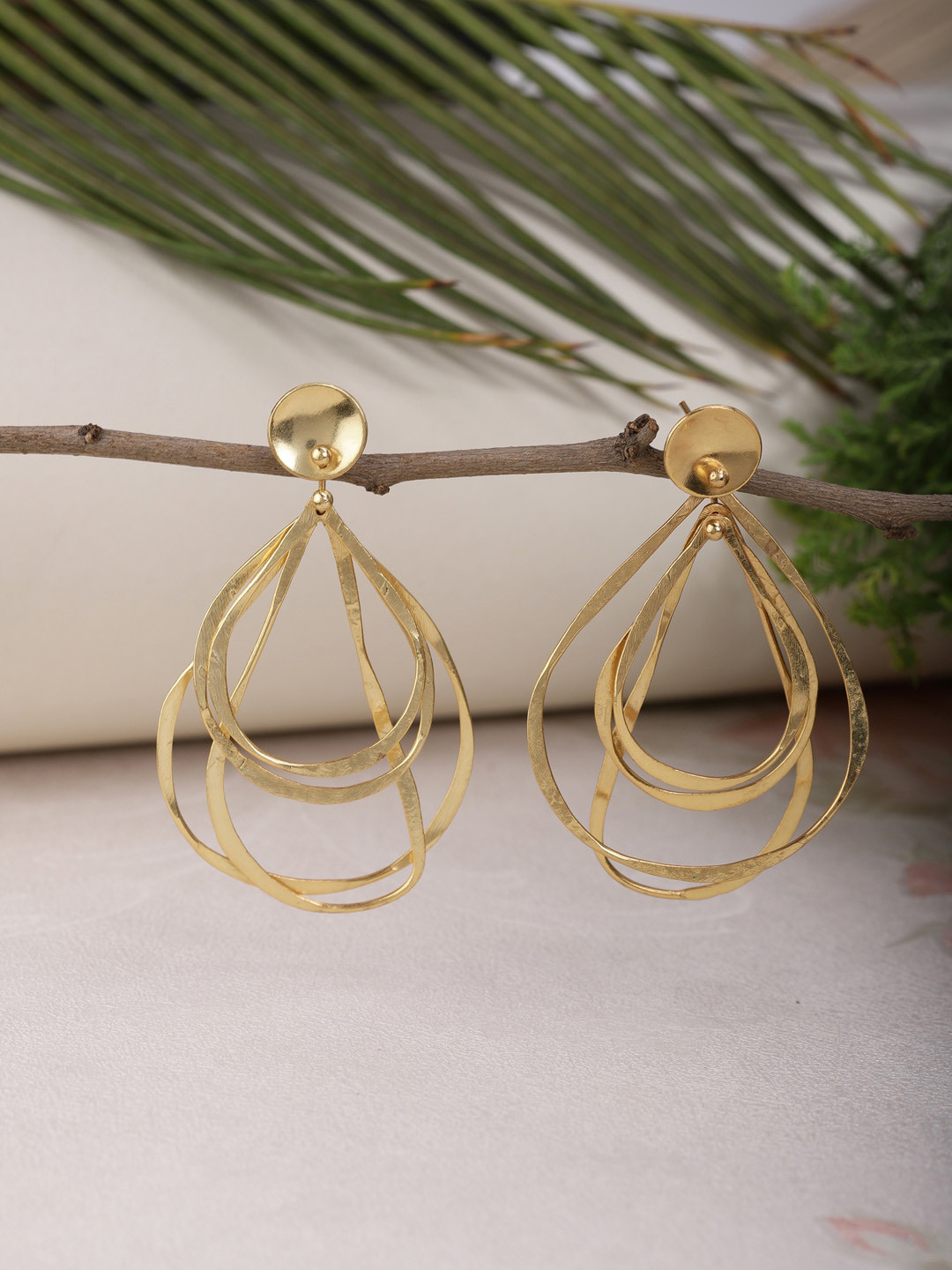 Berserk Gold-Plated Contemporary Hoop Earrings