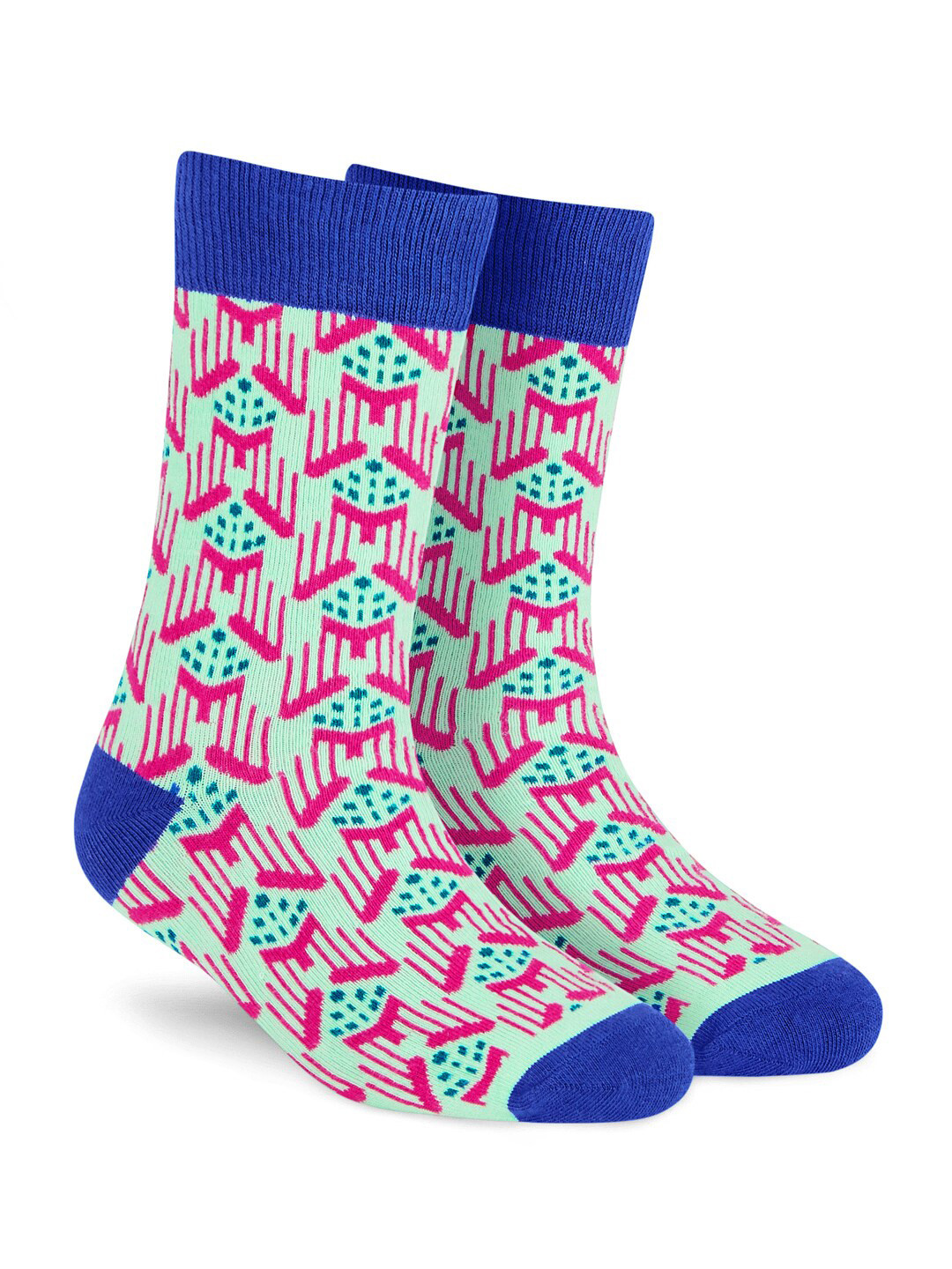 Dynamocks Multicoloured Patterned Calf-Length Socks