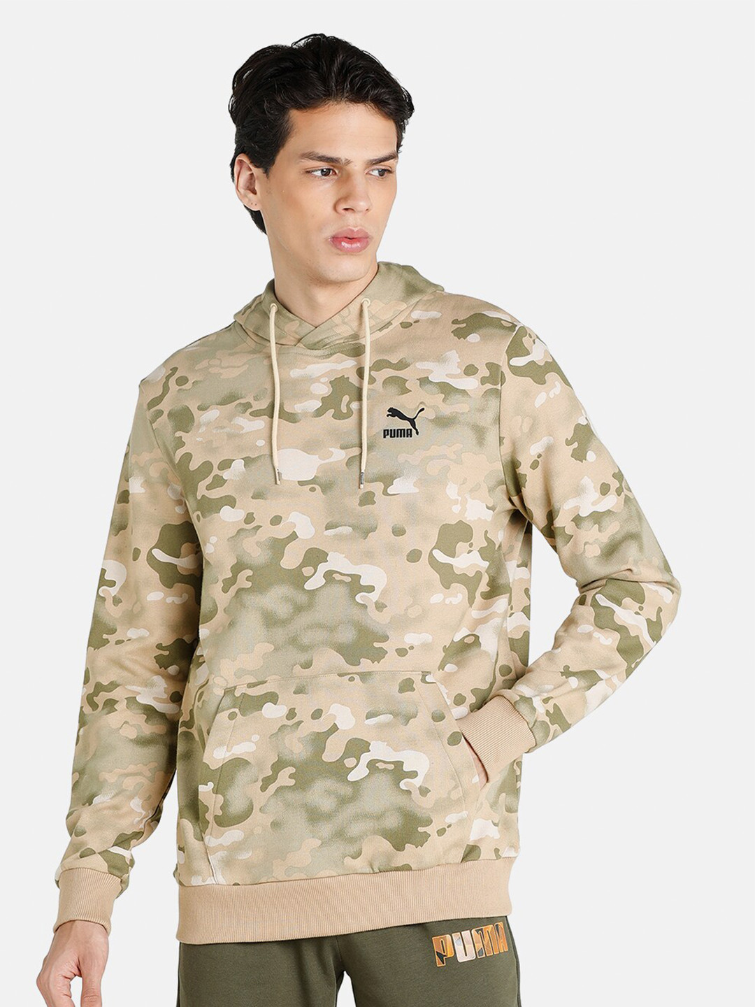 Puma Men Camouflage Printed CG AOP Hooded Sweatshirt