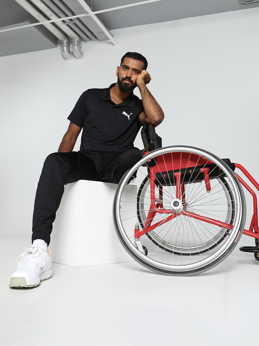 Puma CR Team Men Regular Fit Cricket Polo