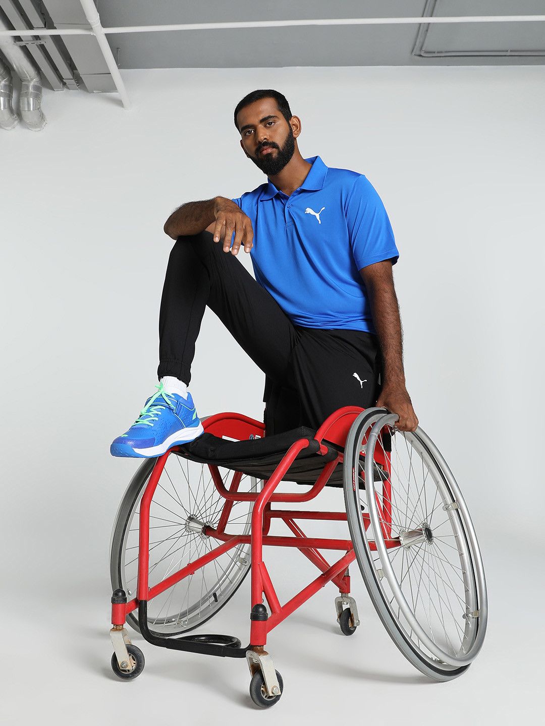 Puma CR Team Men Regular Fit Cricket Polo