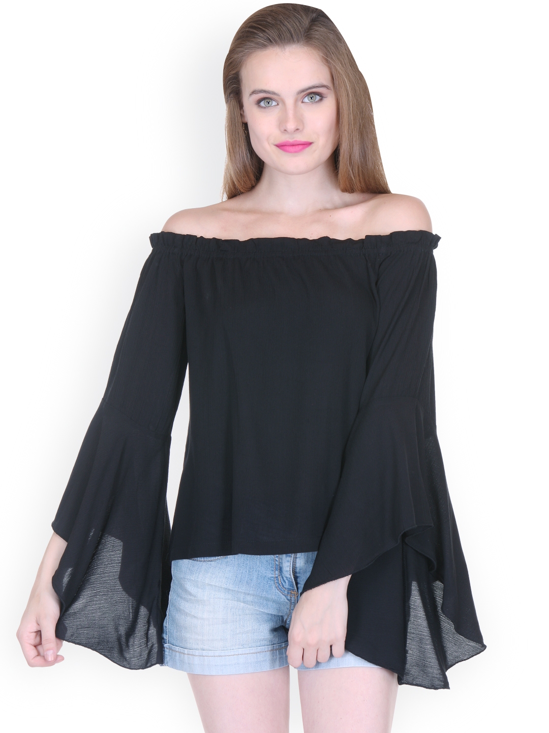 off shoulder top myntra