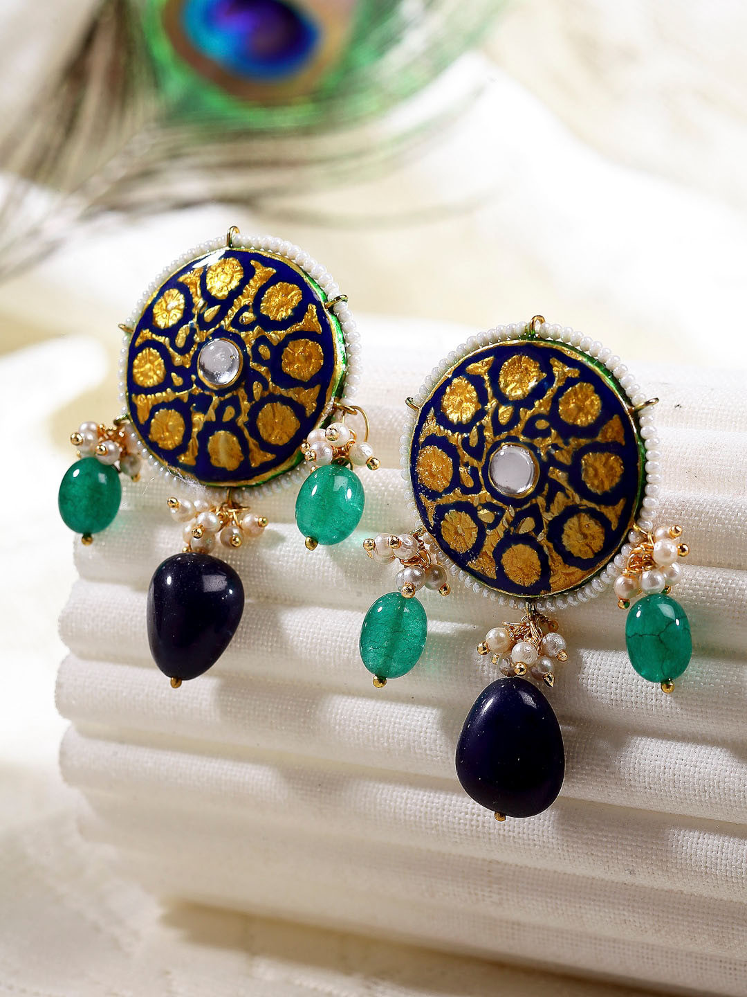 DUGRISTYLE Blue Contemporary Drop Earrings
