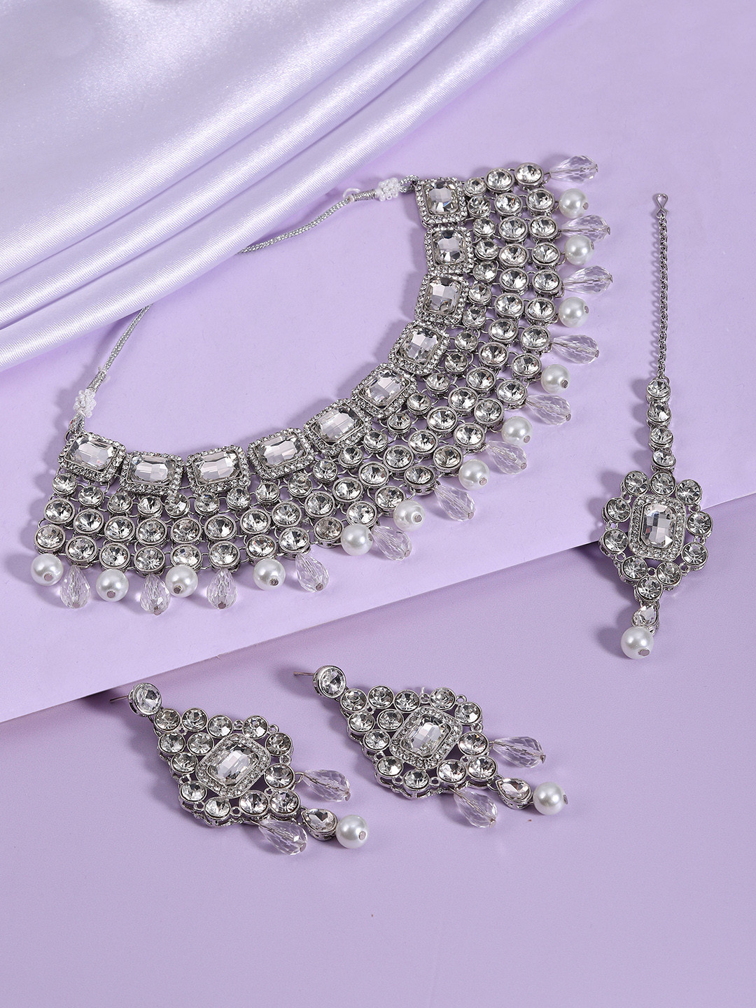 Peora Crystal Choker Traditional Jewellery Set