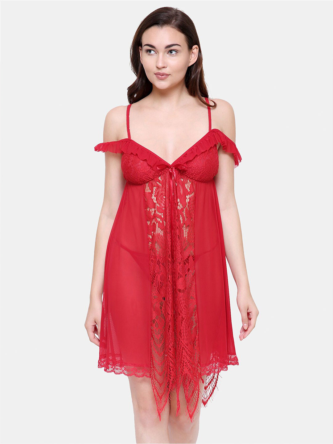 FashionRack Red Net Baby Doll