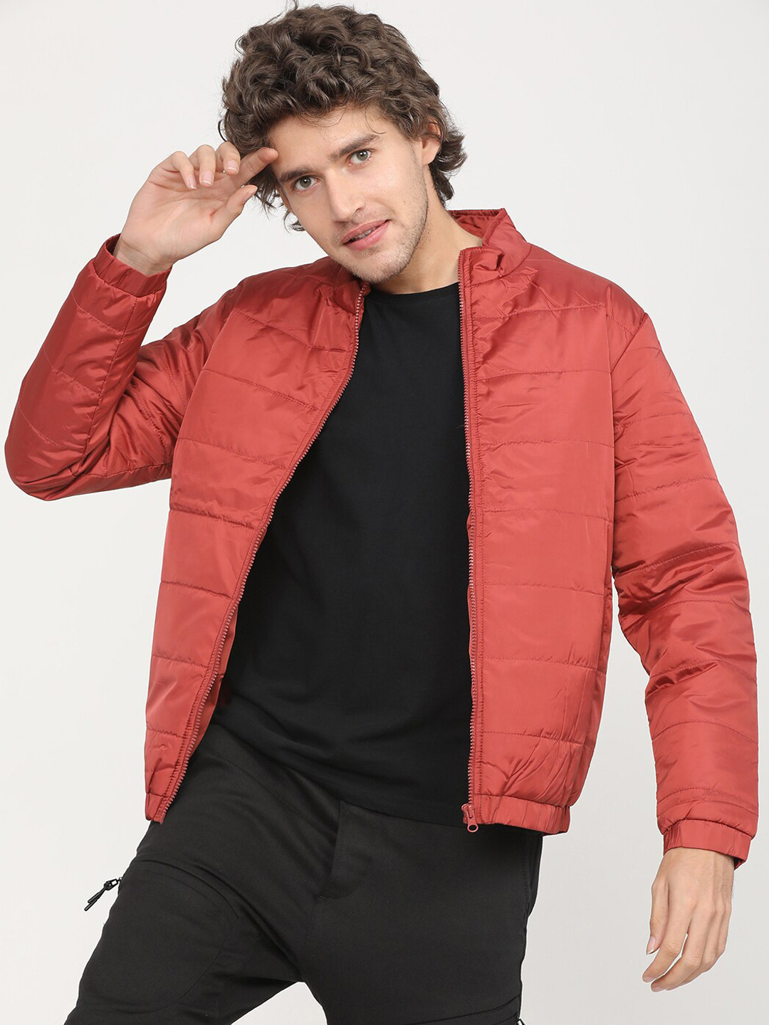 HIGHLANDER Men Rust Puffer Jacket