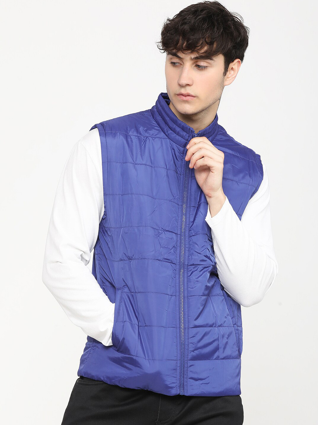 HIGHLANDER Men Blue Quilted Jacket