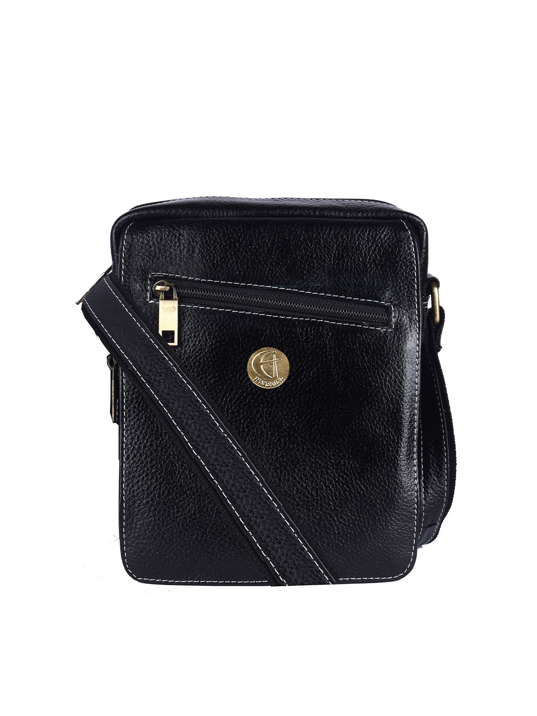 HiLEDER Pure Leather Textured Messenger Bag
