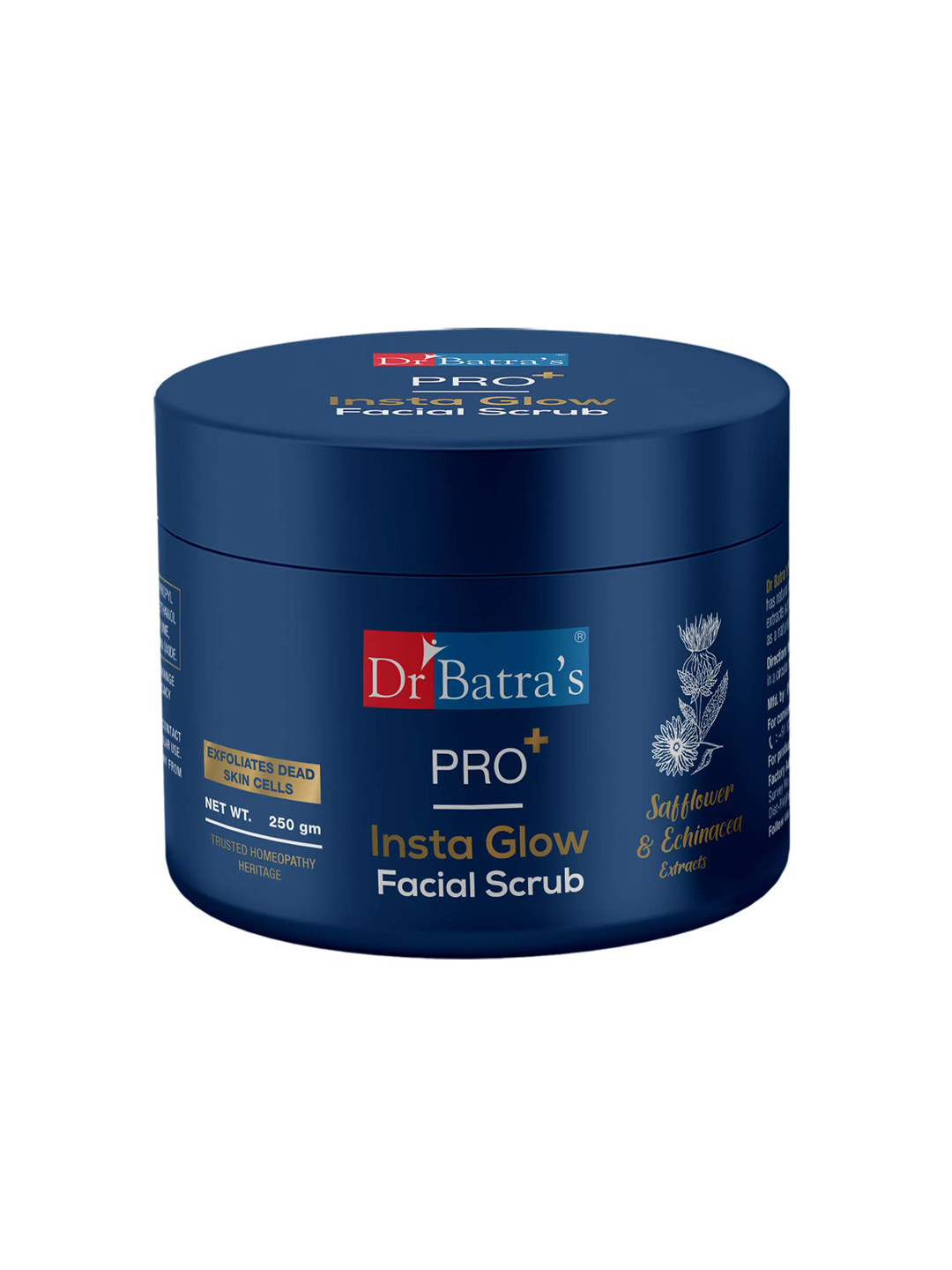 Dr. Batras PRO+ Insta Glow Facial Scrub To Unclog Skin Pores & Brighten Skin Tone - 250g
