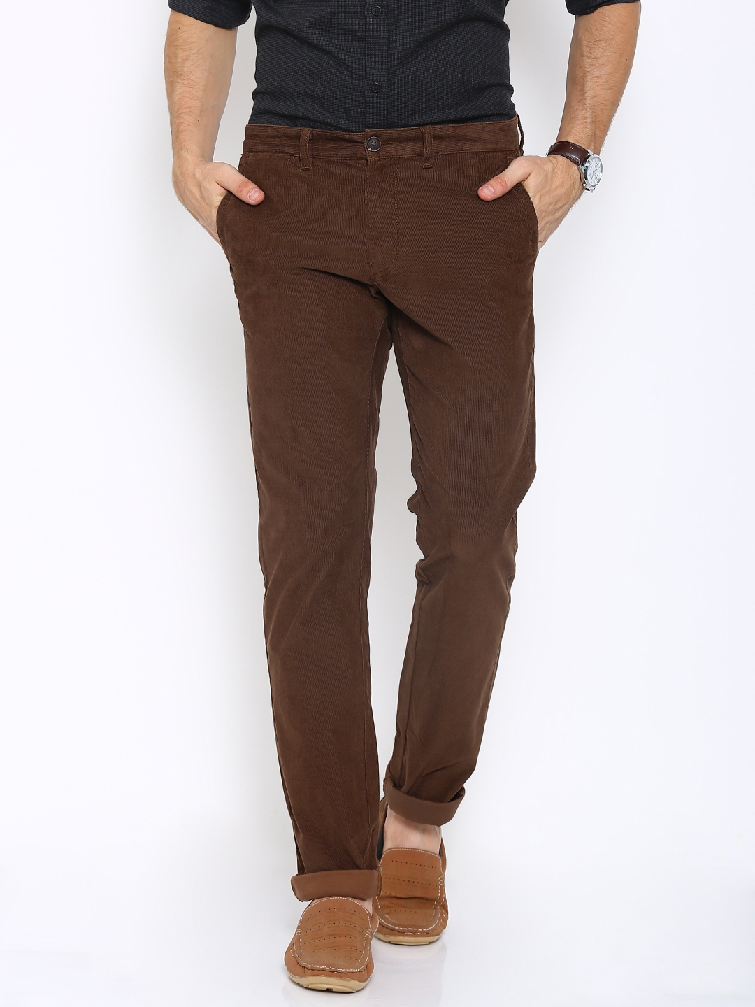 Buy Fraser Solid Cotton Stretch Cargo Fit Trouser Online  Indian Terrain