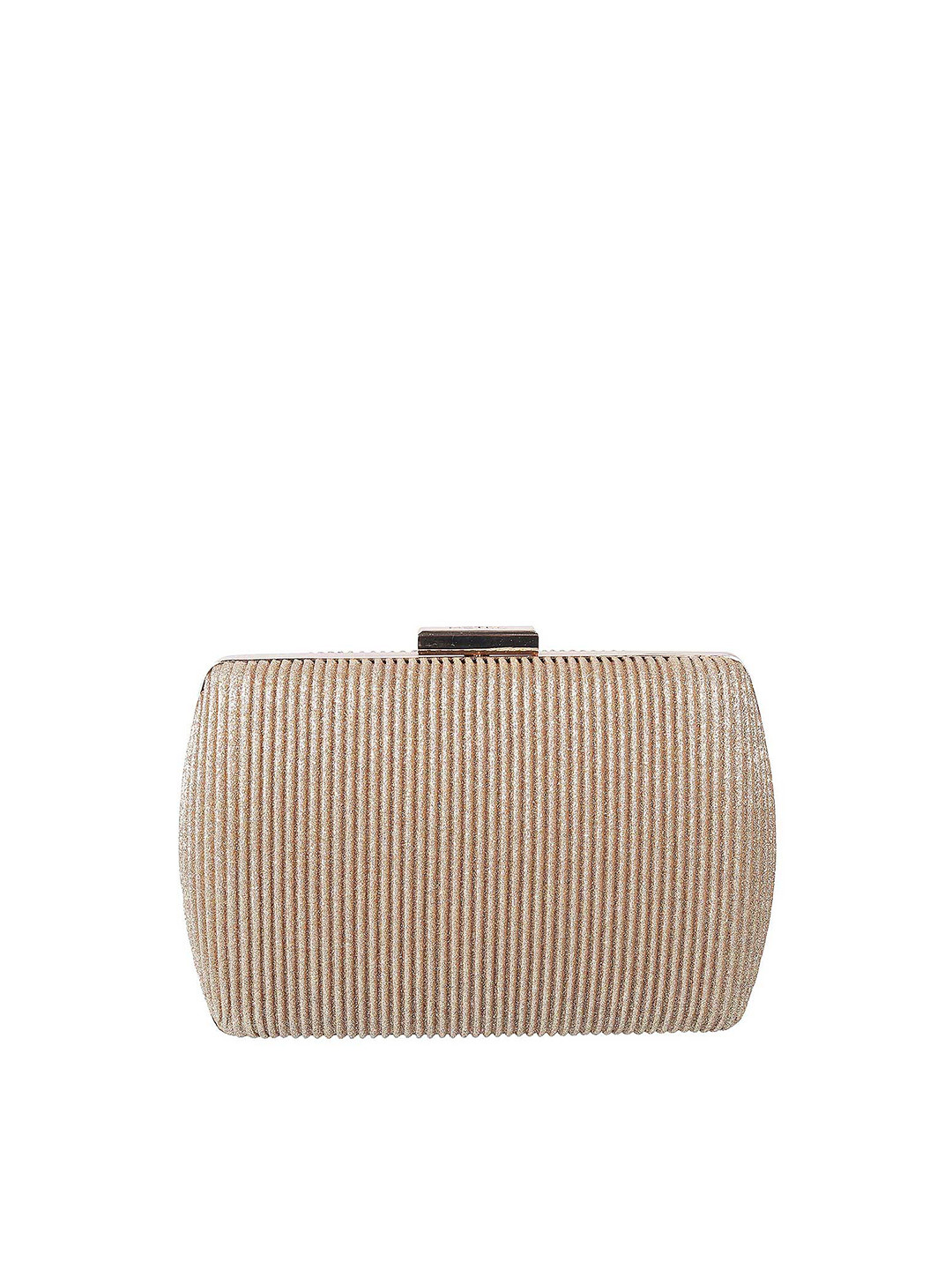Metro Gold-Toned Textured Envelope Clutch