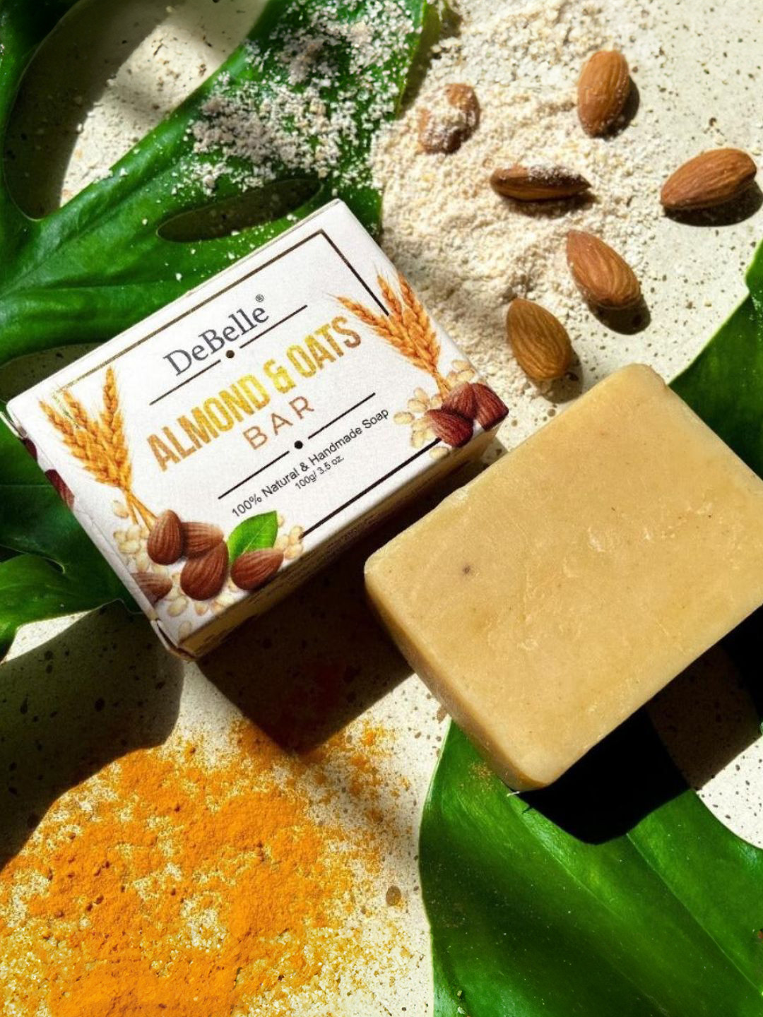 DeBelle Handmade Almond & Oats Natural Soap Bar 100g