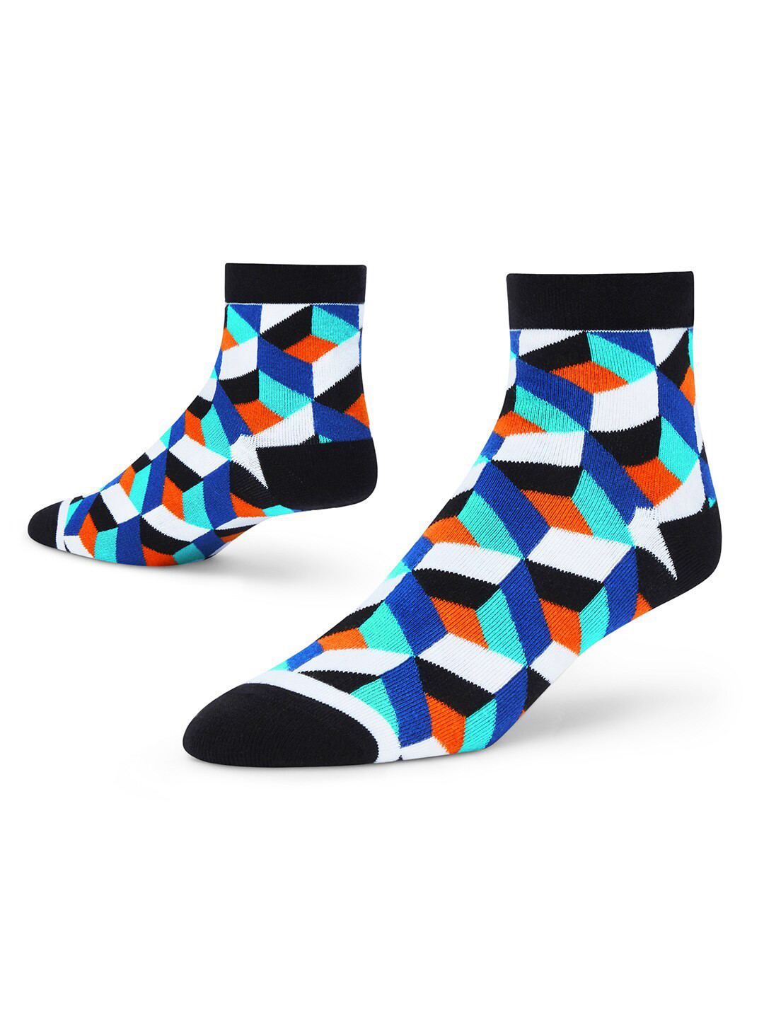 Dynamocks Multicoloured Patterned Ankle Length Socks