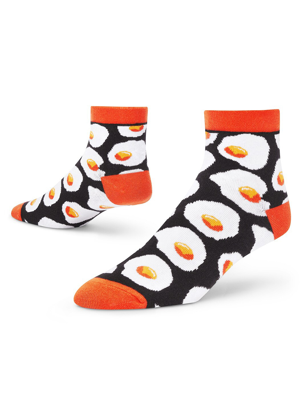 Dynamocks Orange & White Patterned Ankle-Length Socks