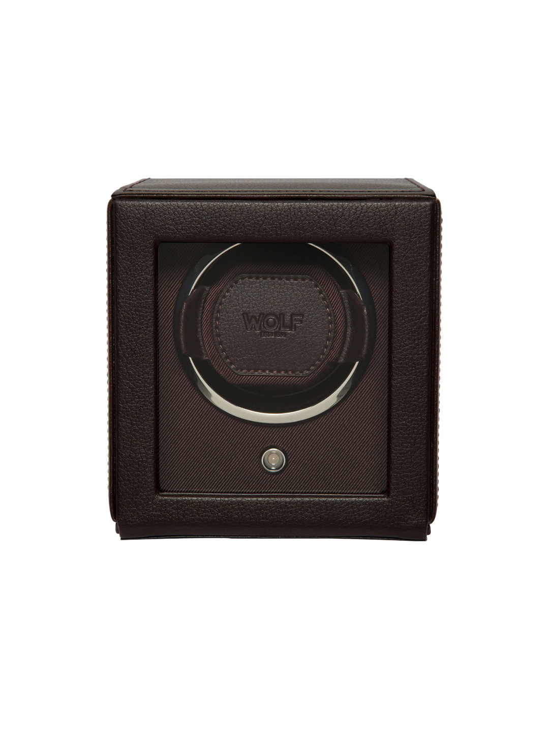 WOLF Unisex Brown Solid Vegan Leather Watch Oraganiser