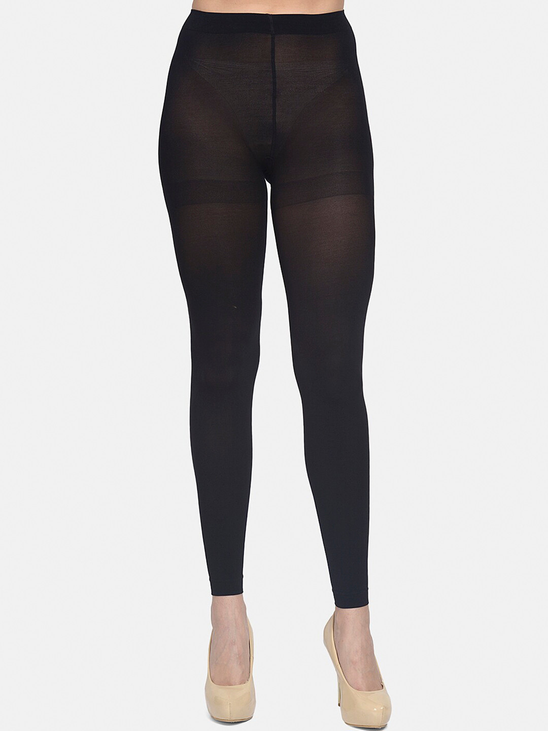 mod & shy Women Black Solid Stockings