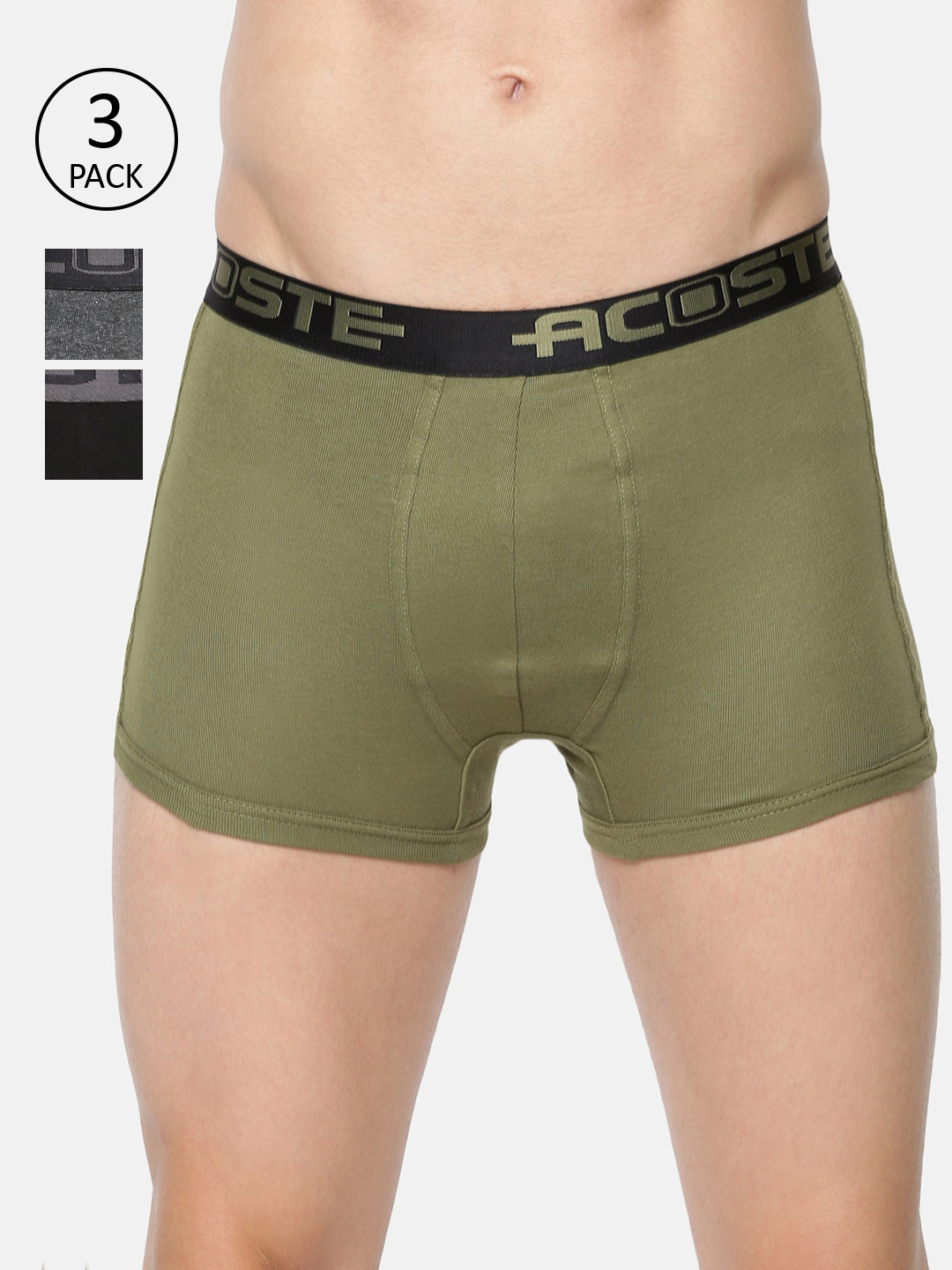 Ramraj Men Pack Of 3 Assorted Cotton Trunks ACOSTE OE 1014 C
