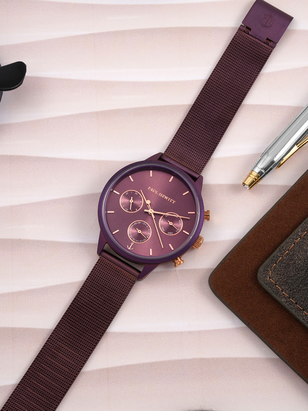 PAUL HEWITT Women Purple Dial & Bracelet Style Straps Analogue Watch PH-E-DM-DM-53S