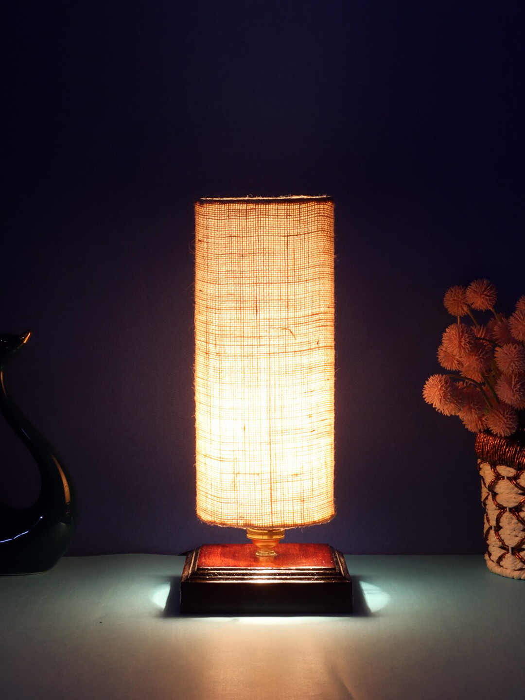 Devansh White Table Lamp with Shade