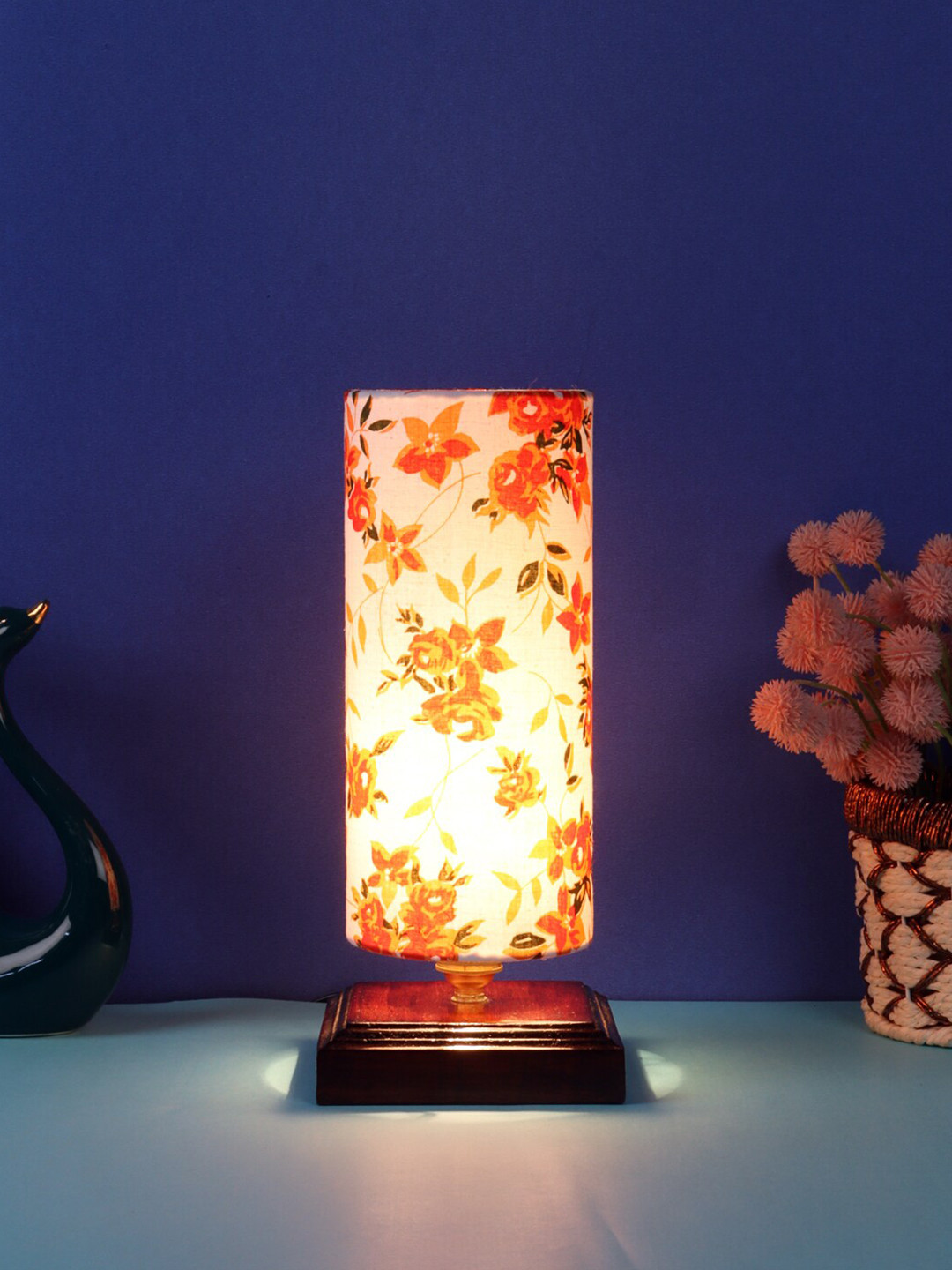 Devansh White Table Lamp with Shade