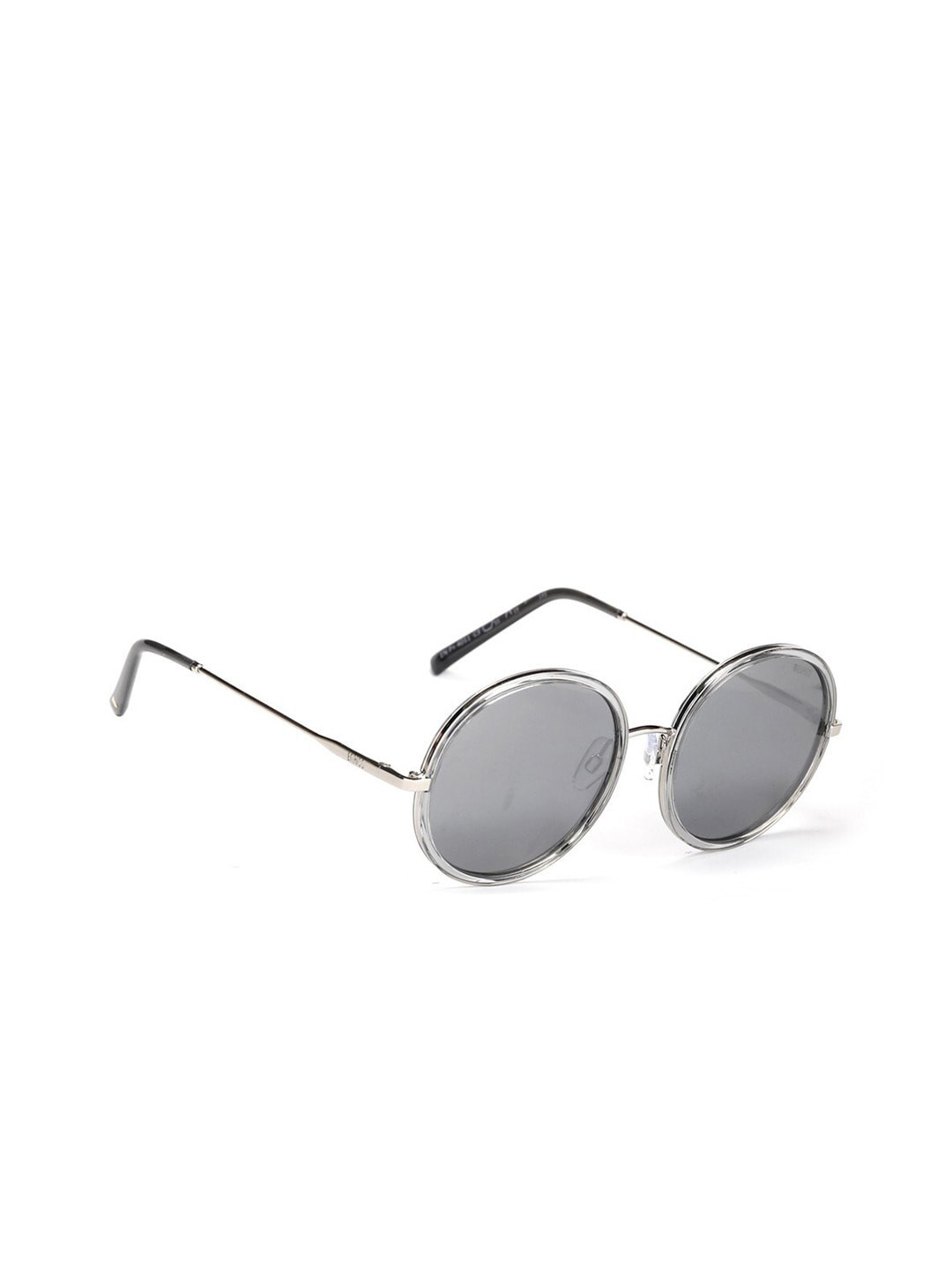 ENRICO Unisex Grey Lens & Steel-Toned Round Sunglasses  EN P 4011 C3