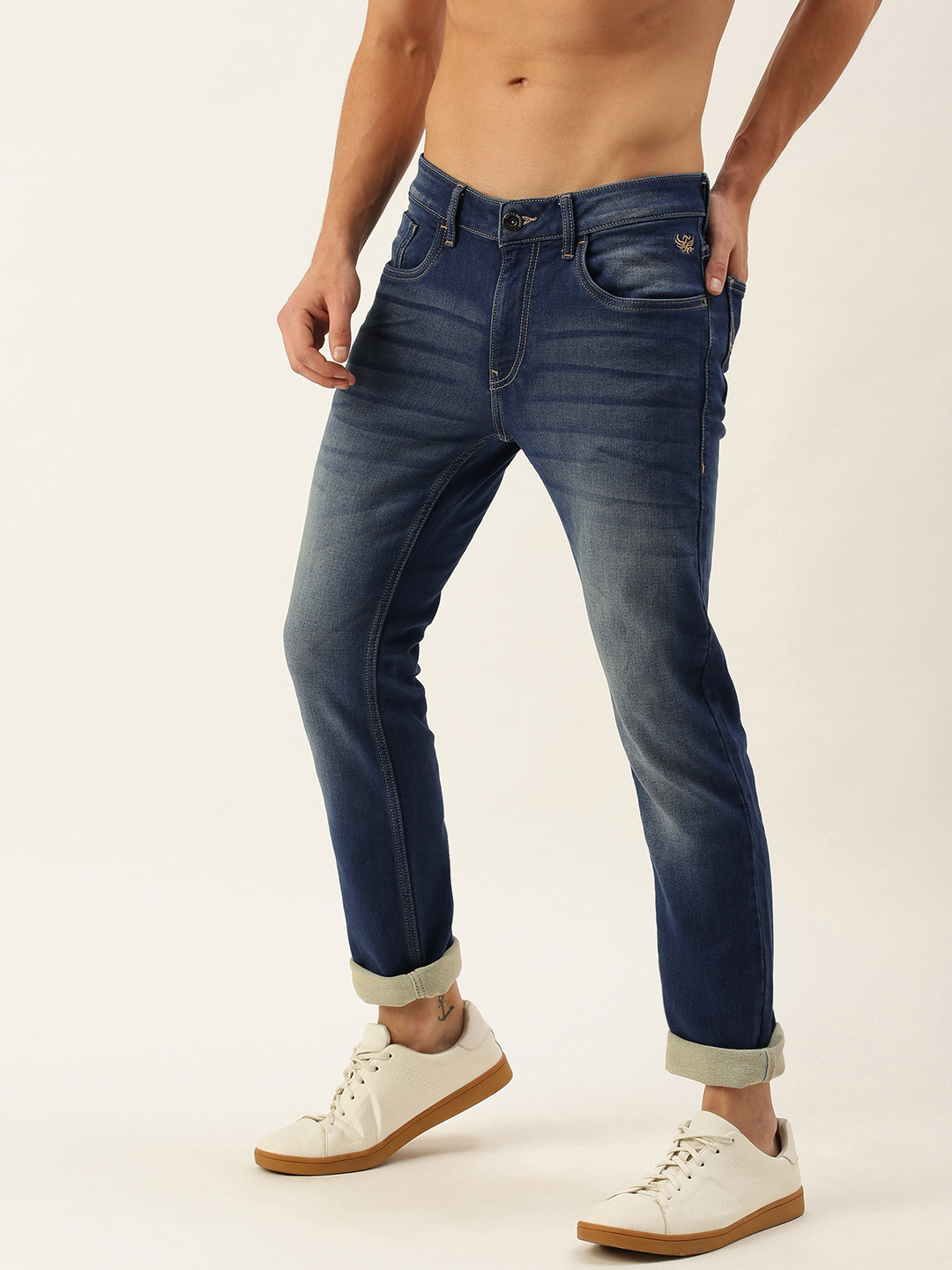 Flying Machine Men Blue Slim Tapered Michael Fit Light Fade Mid Rise Jeans