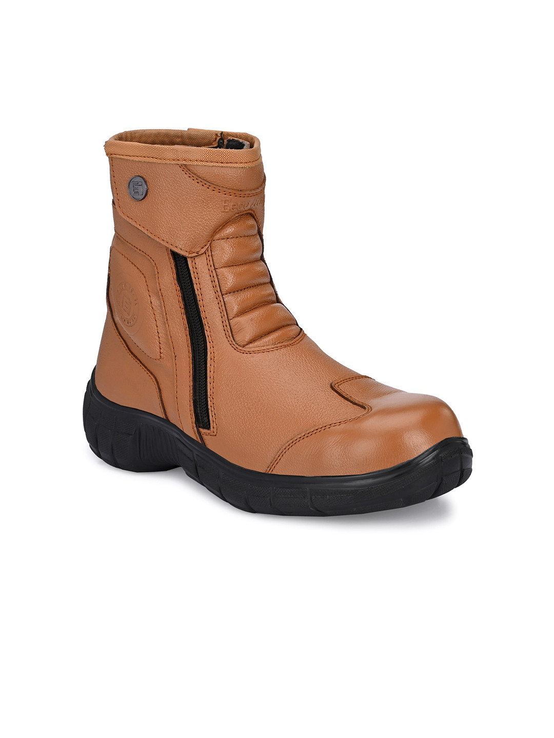 Eego Italy Men Tan Leather Rider Boots