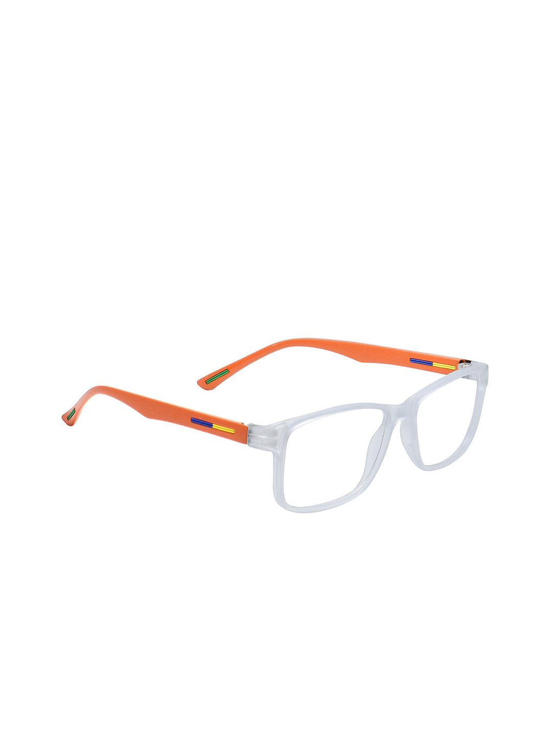 Peter Jones Eyewear Unisex White & Brown Full Rim Square Frames 105OW