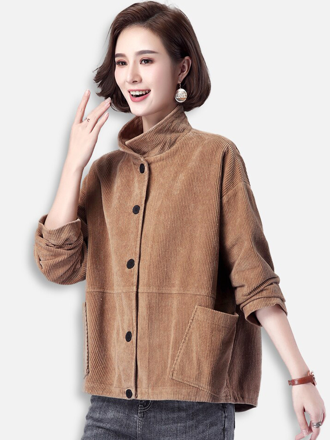 JC Collection Women Khaki gray green Tailored Jacket