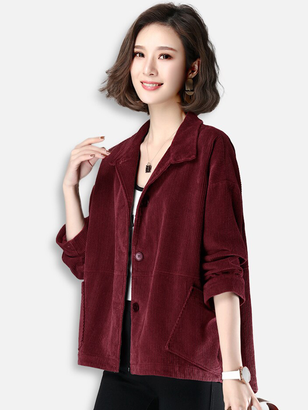 JC Collection Women Red Tailored Jacket