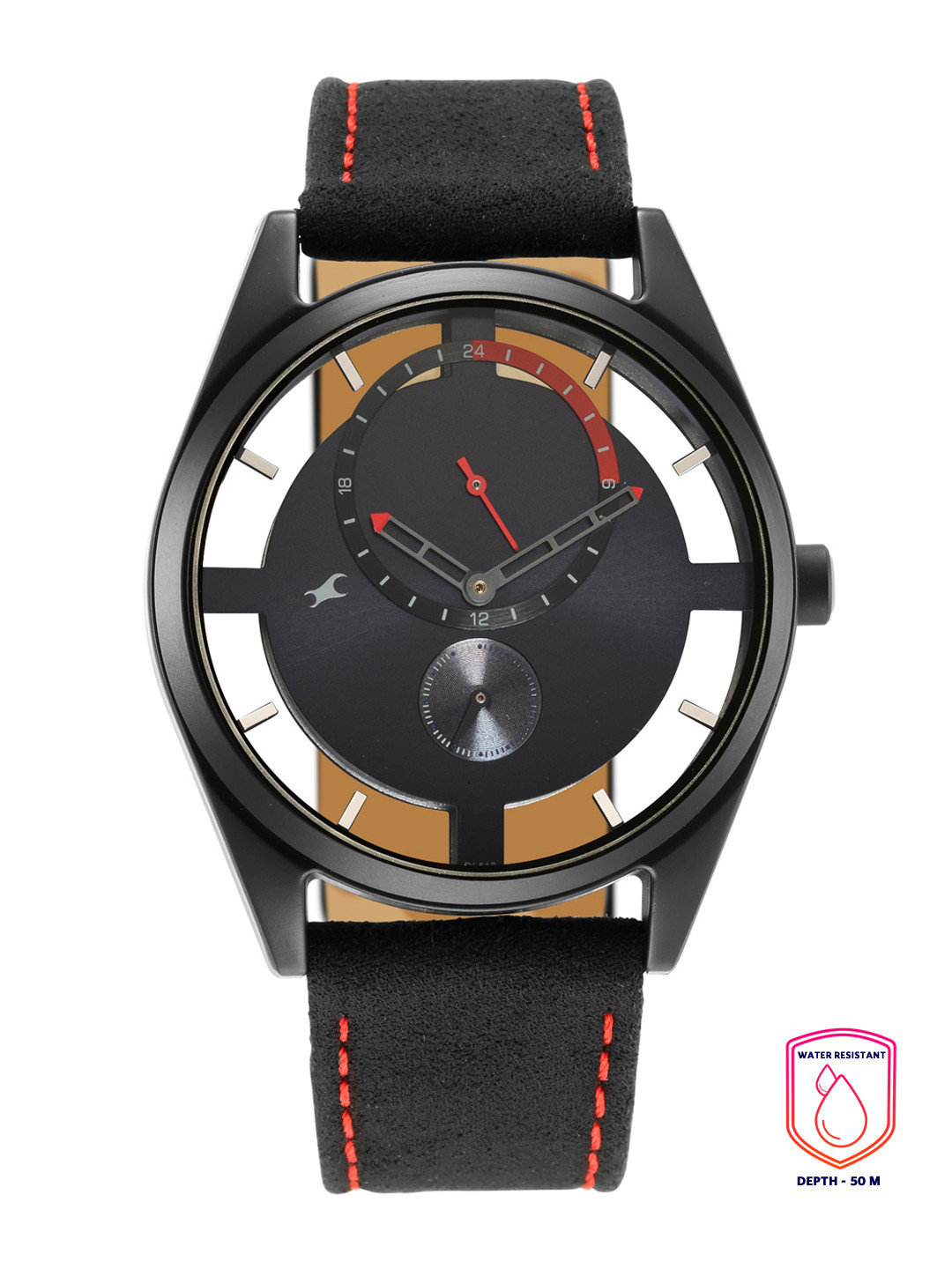 Fastrack Men Black Dial & Black Straps Analogue Watch 3256PF02