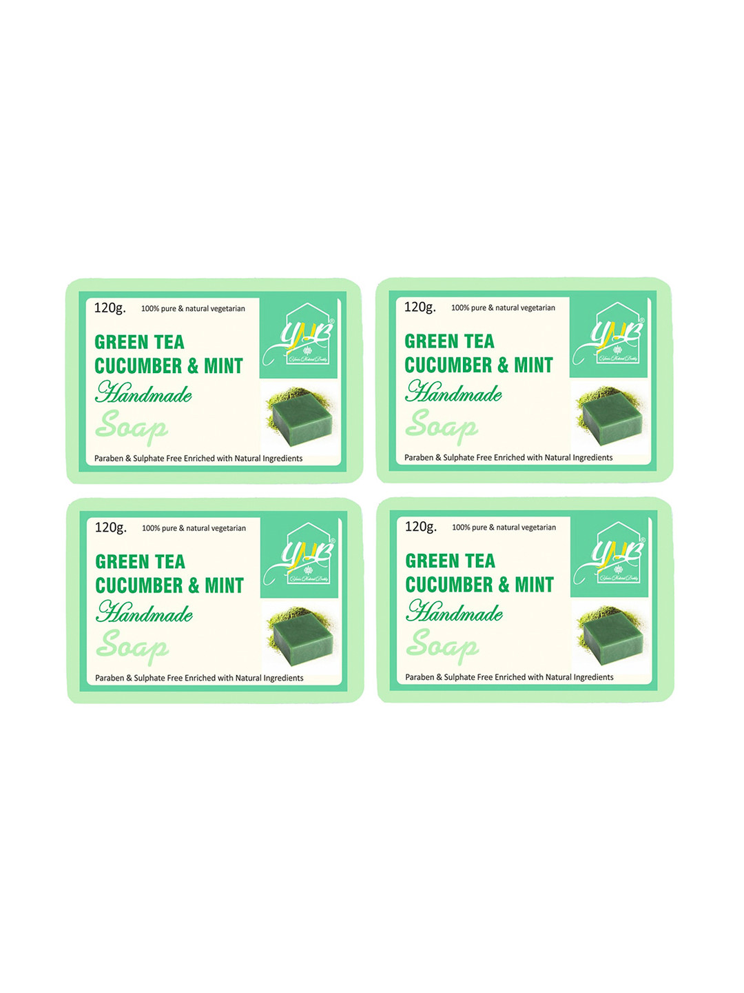 YNB YOURS NATURAL BUDDY Pack of 4 Organic Handmade SLS & Paraben Free Soap