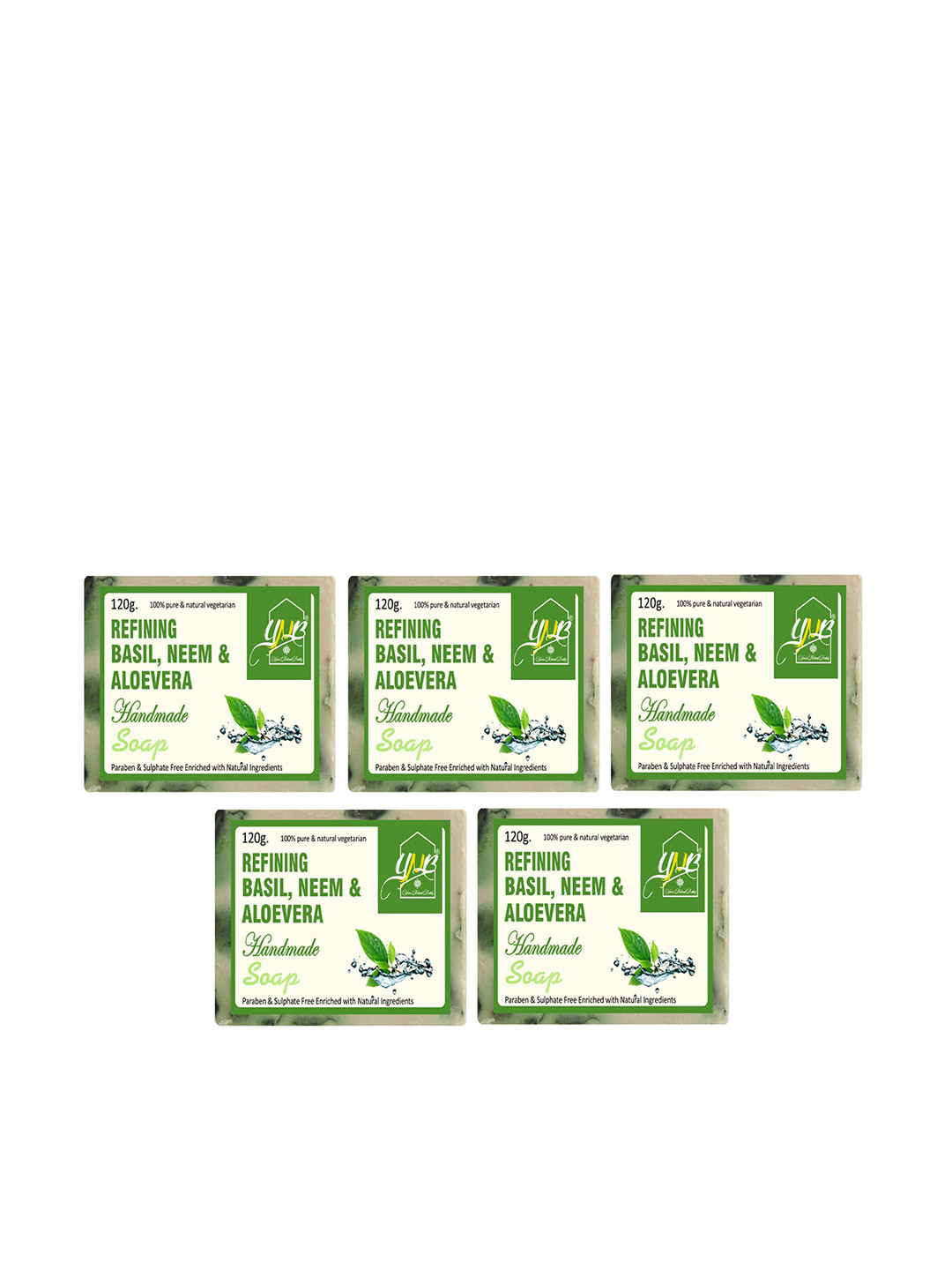 YNB YOURS NATURAL BUDDY Pack of 5 Organic Handmade SLS & Paraben Free Soap