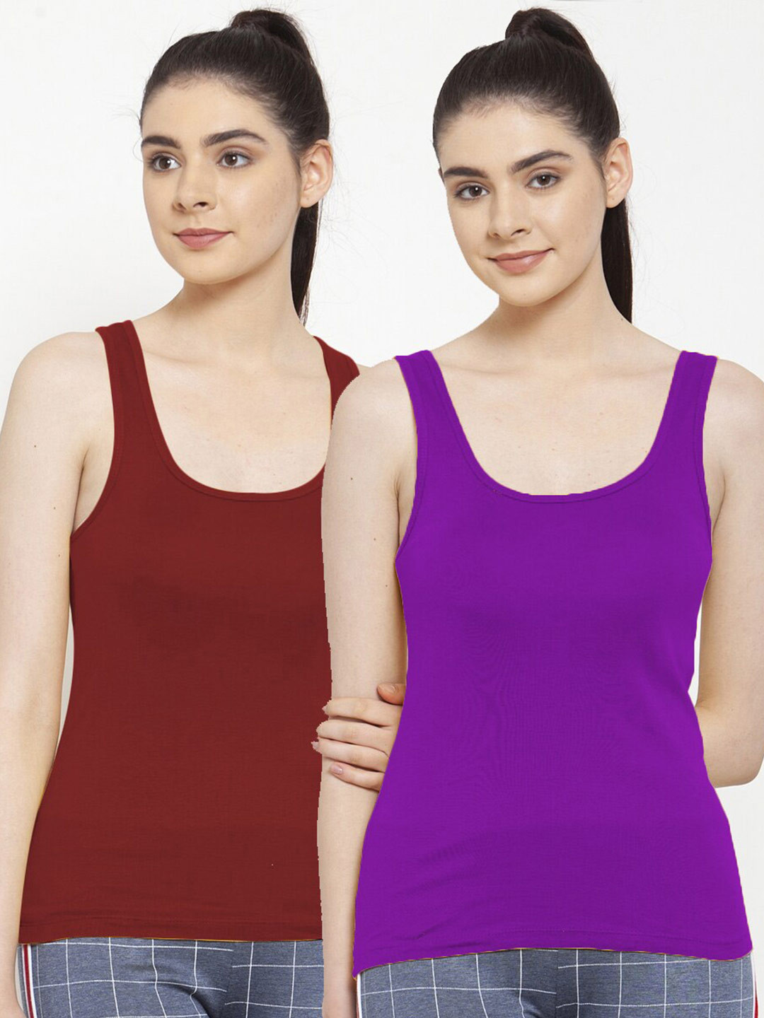 Friskers Maroon Tank Top