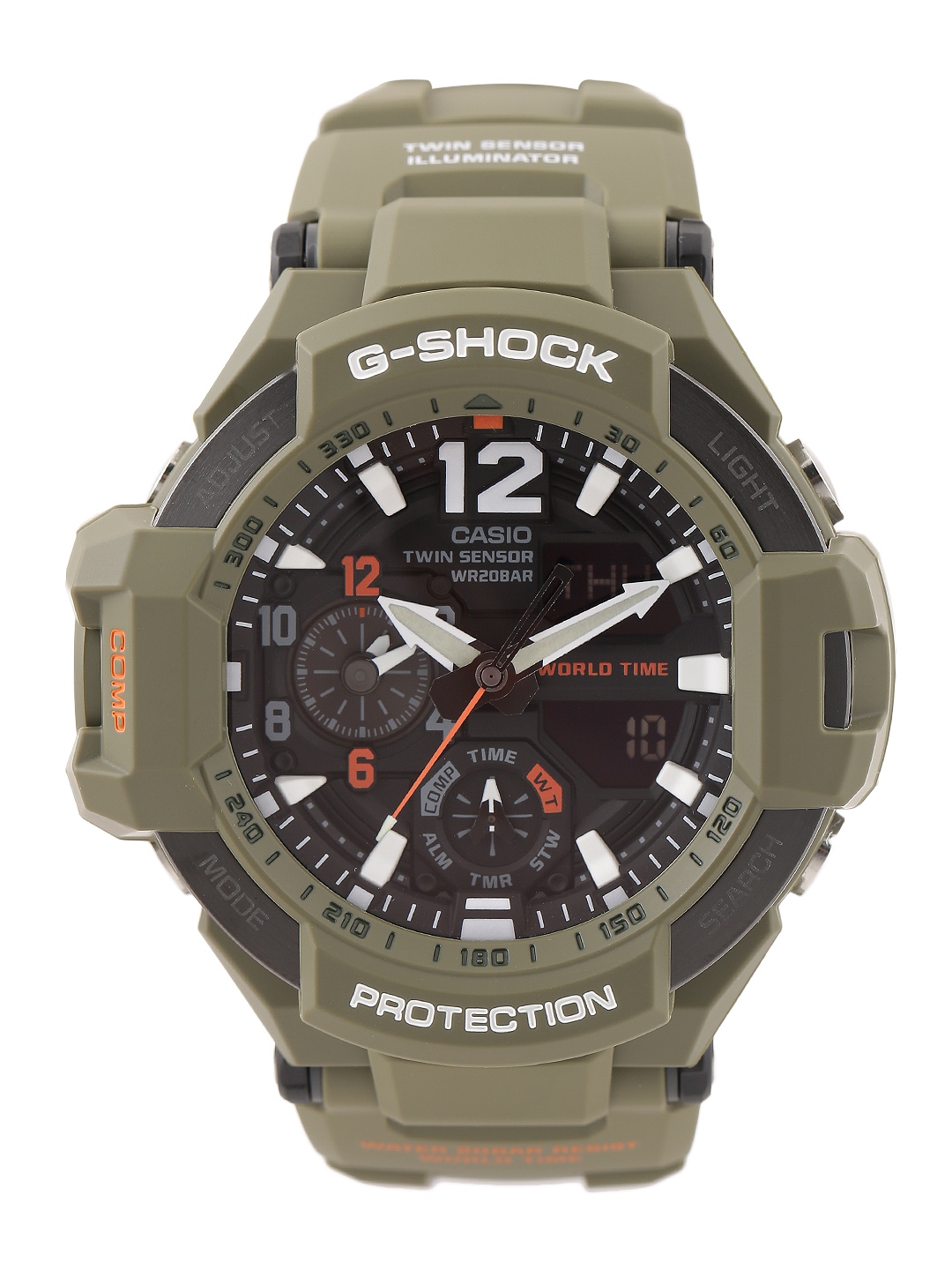 Olive green g outlet shock watch