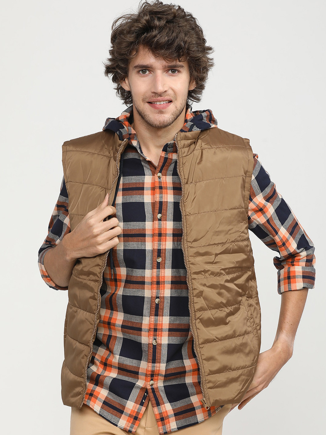 HIGHLANDER Men Brown Padded Jacket