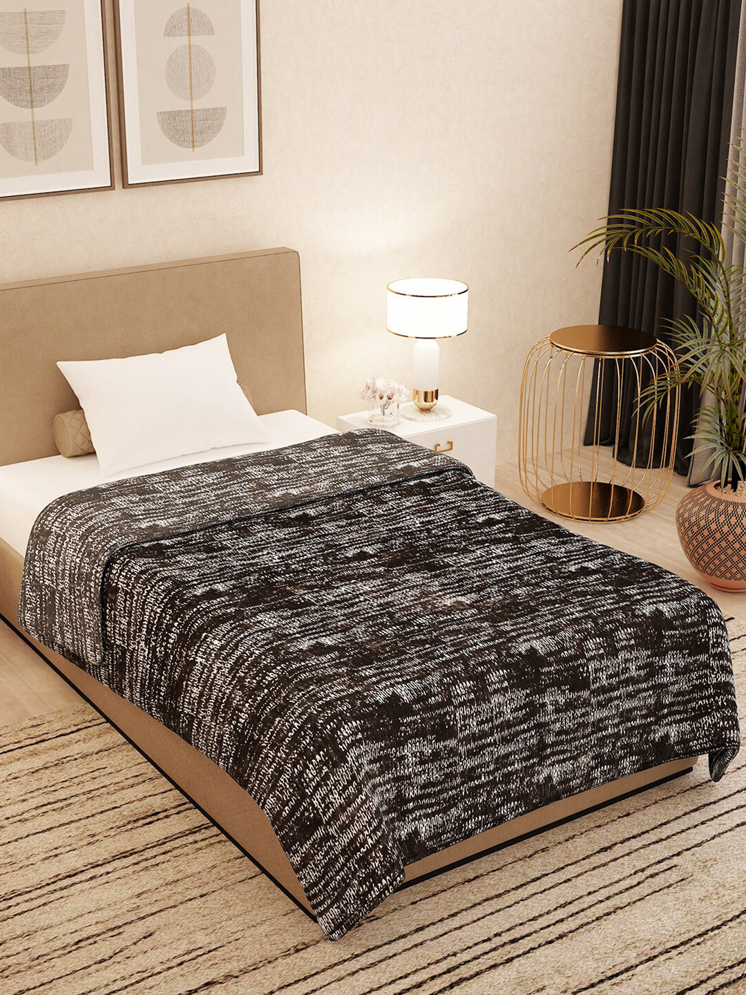 Story@home Brown Heavy Winter 500 GSM Single Bed Blanket