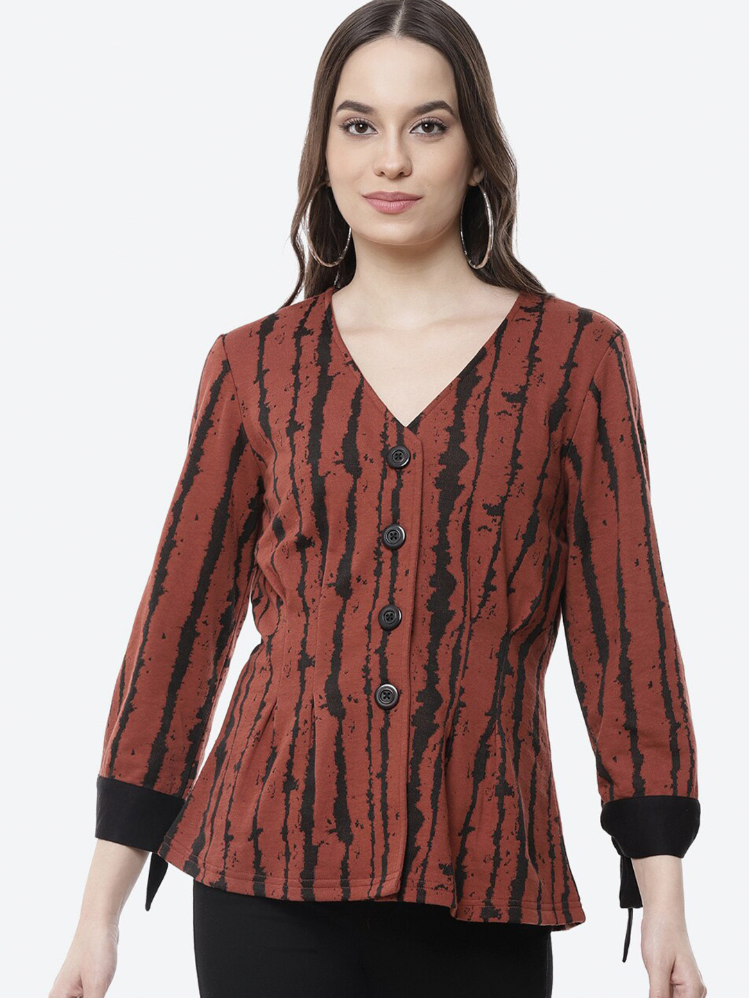 Kurti's by Menka Brown Regular Top