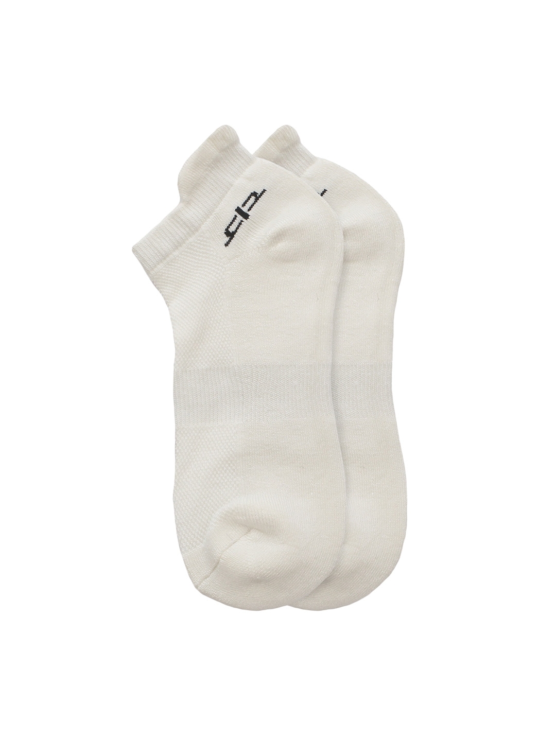 Heelium Men White Solid Ankle Length Socks