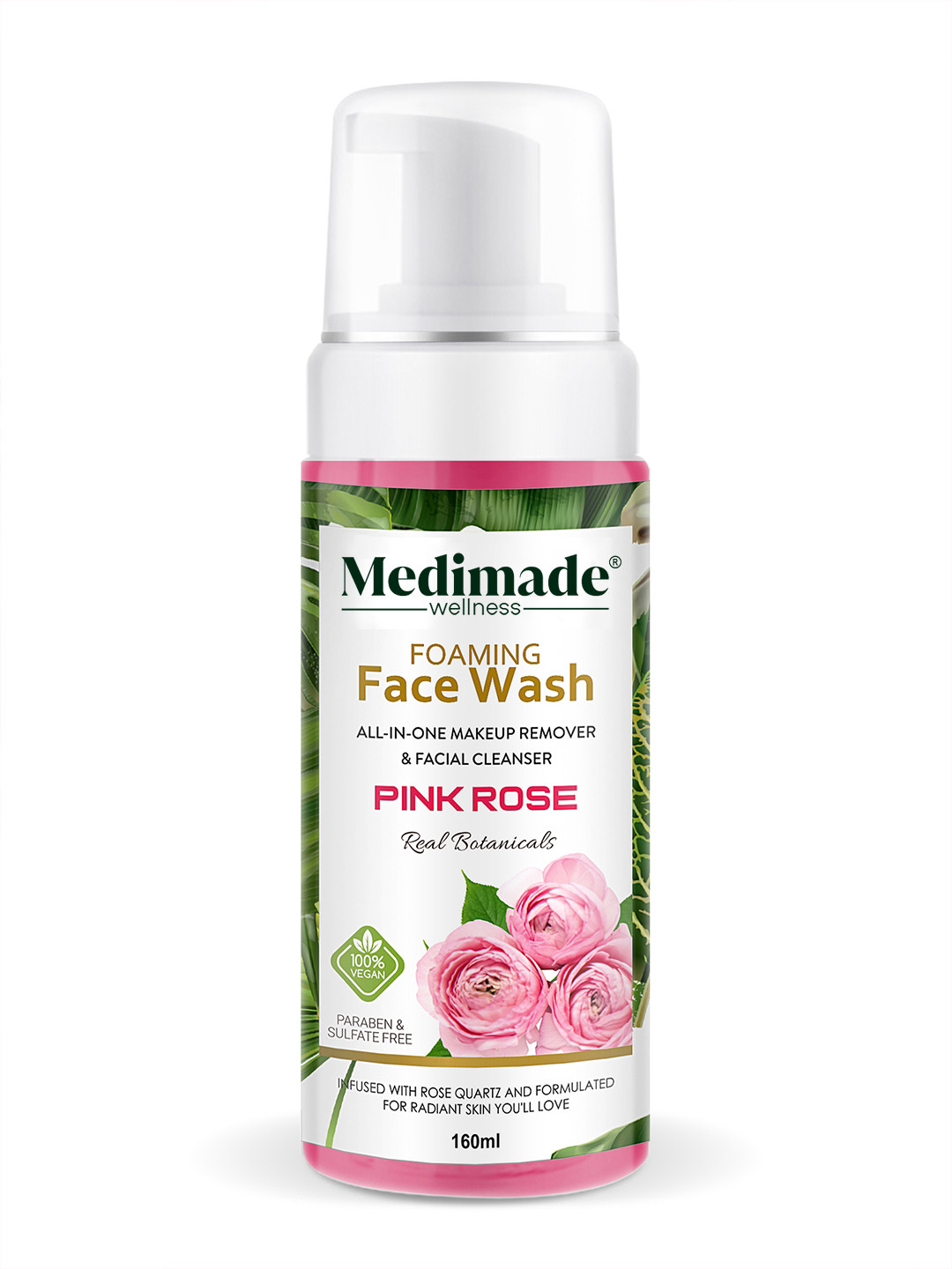 Medimade Pink Rose Face Wash - 160 ml