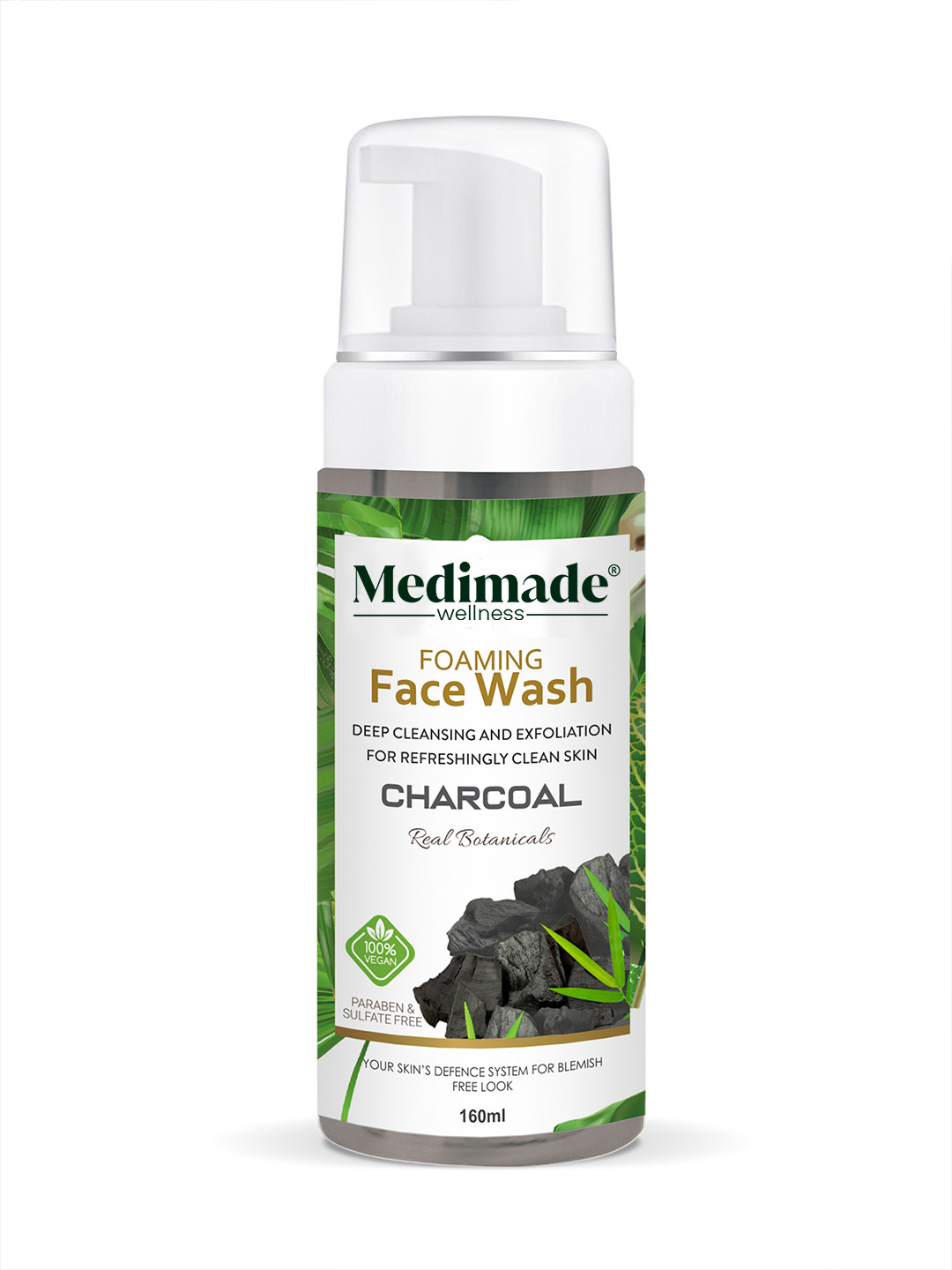Medimade Activated Charcoal Face Wash - 160 ml
