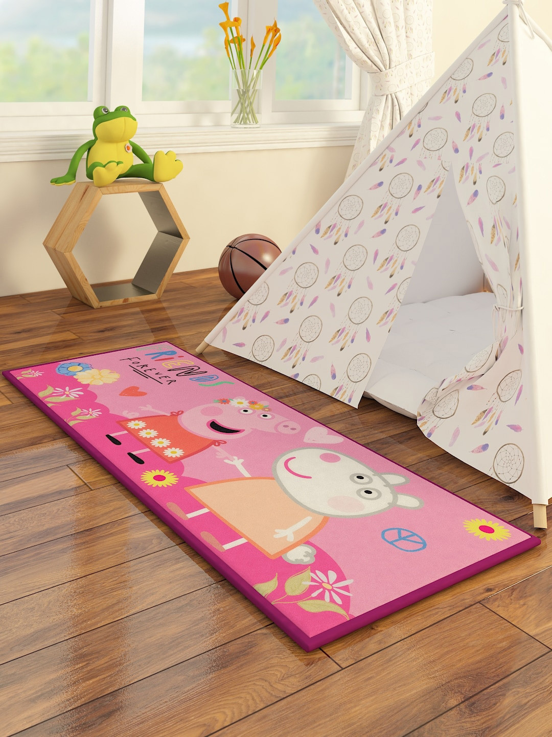 Athom Trendz Pink Peppa Pig Printed Runner