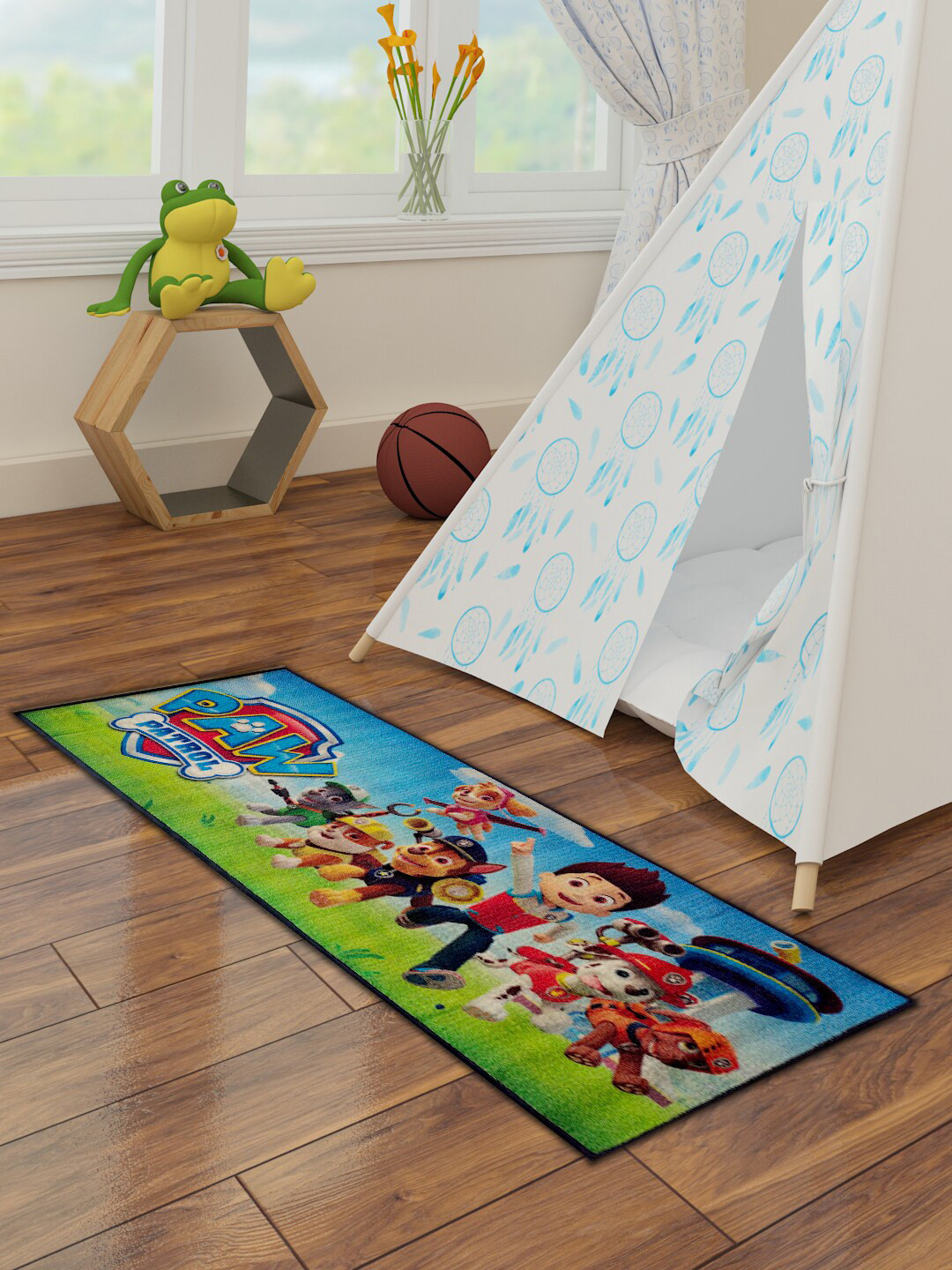 Athom Trendz Multicoloured Paw Patrol Printed Runner Carpet