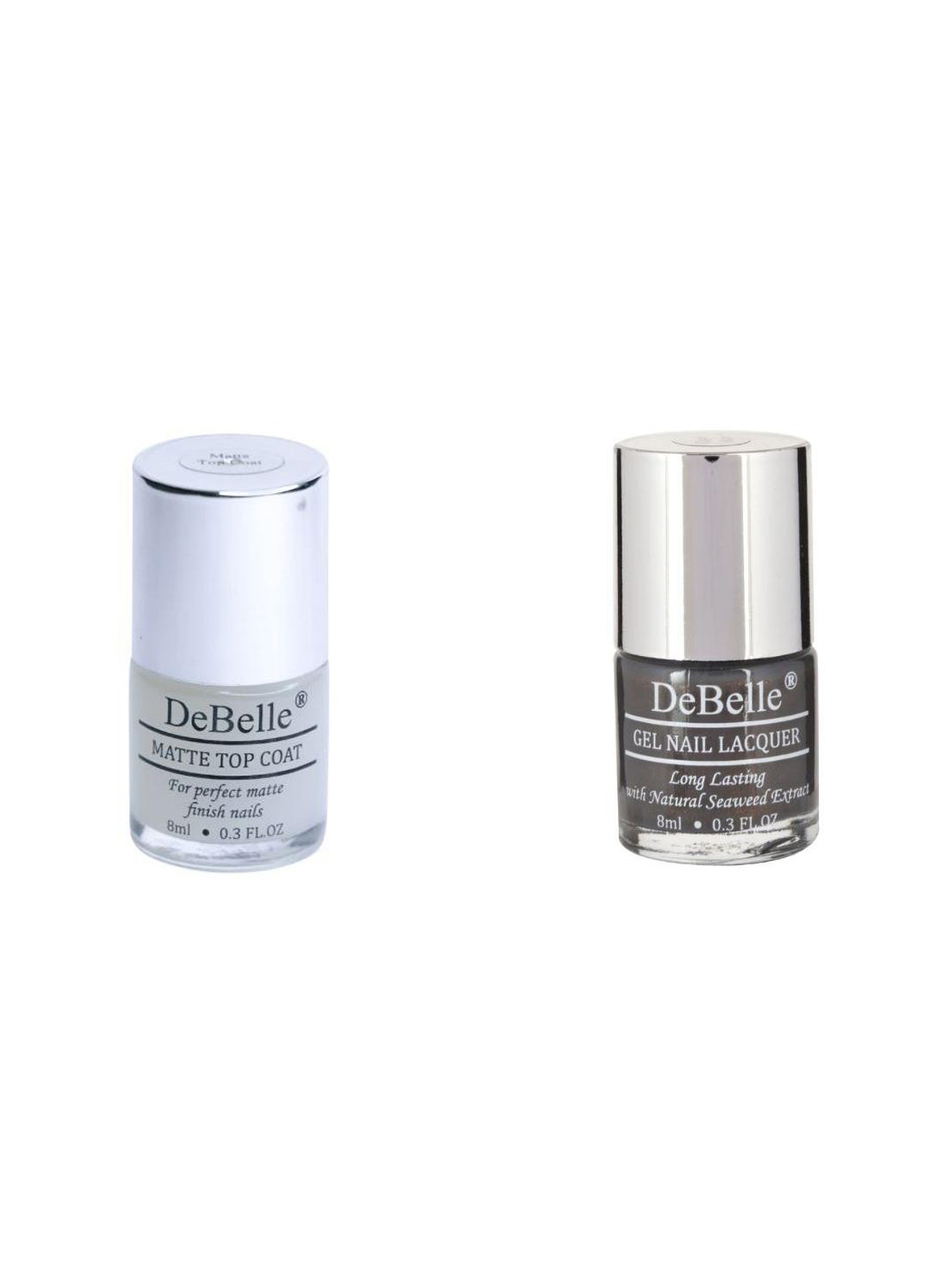 DeBelle Gel Nail Polish Combo - Copper Glaze and Matte Top Coat - 8ml Each