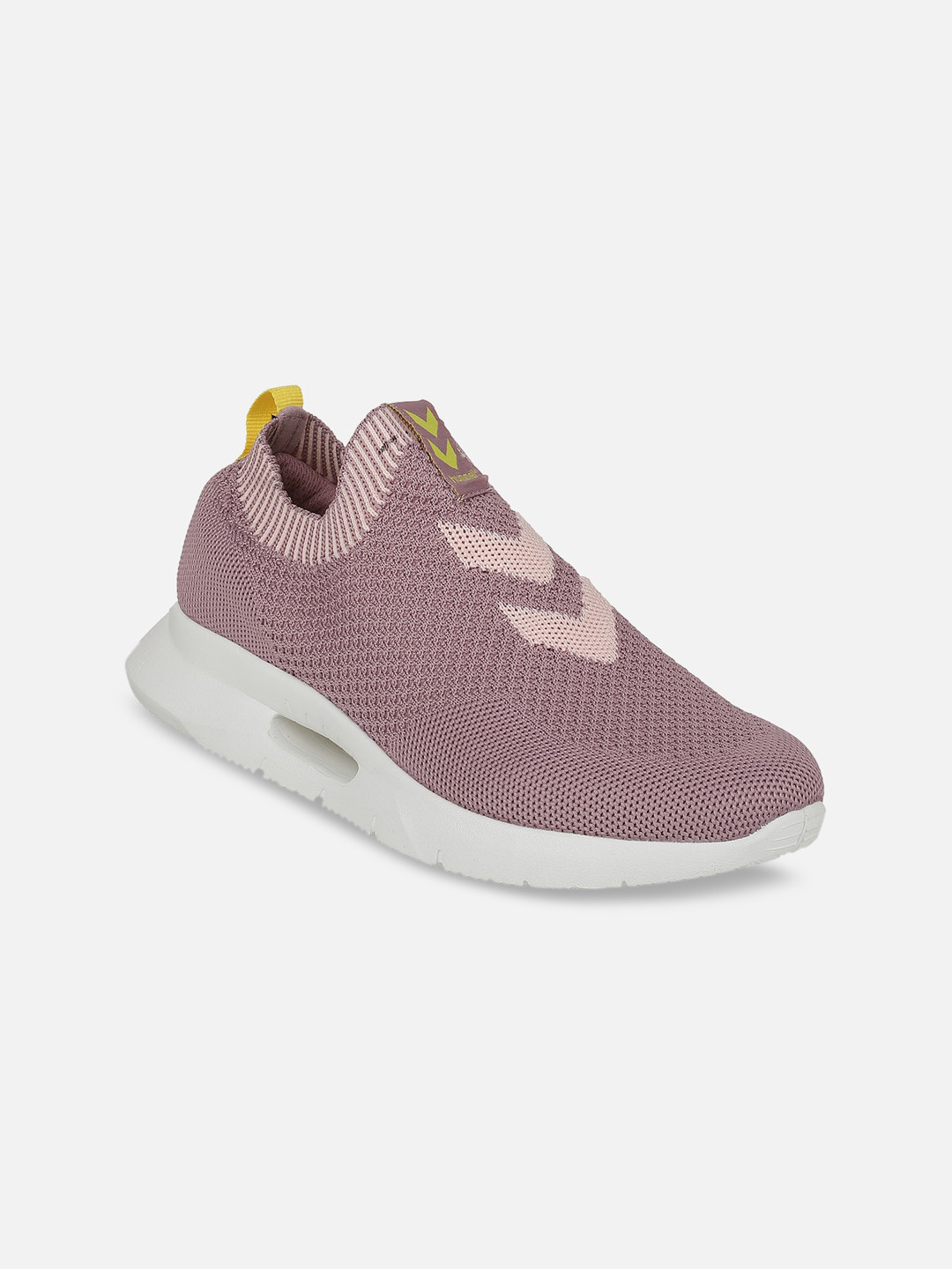 hummel Women Mauve Woven Design Tatum Seamless Slip-On Sneakers