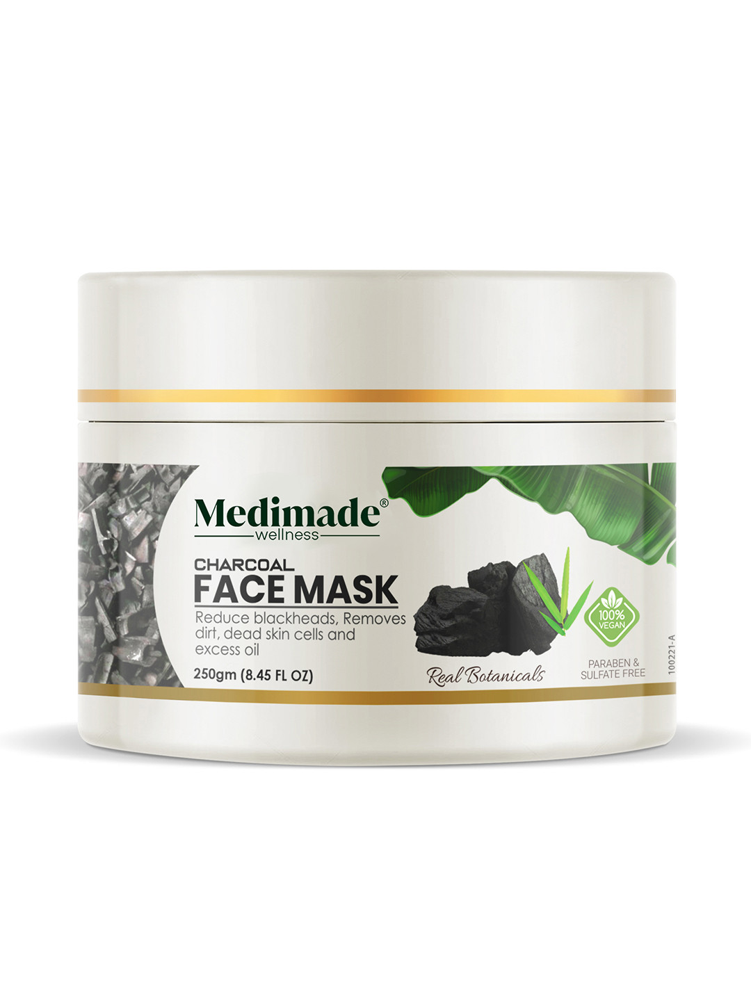 Medimade Activated Charcoal Clay Face Mask - 250 gm